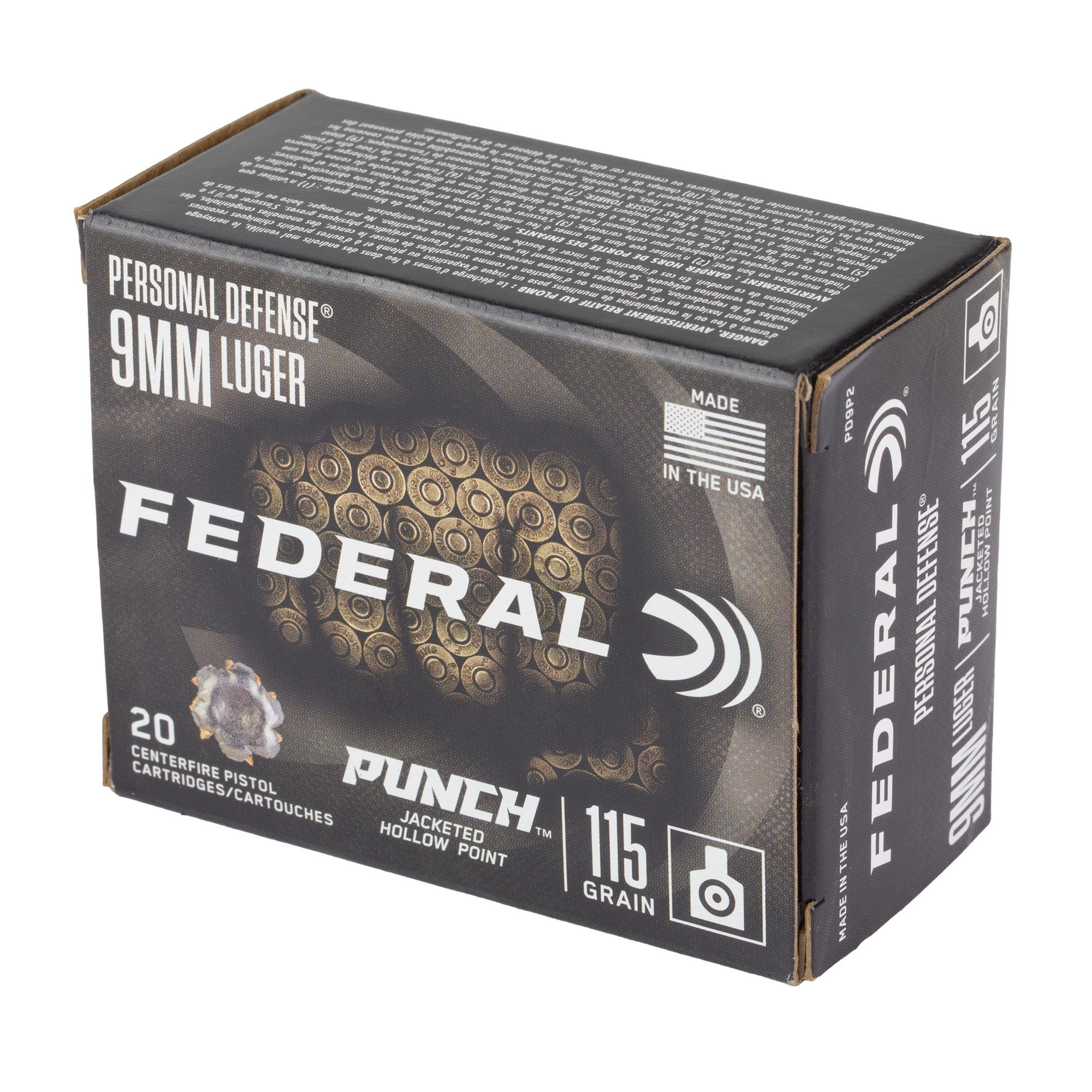 Federal Punch 9mm 115 Grain Hollow Point Ammunition – Reliable Personal Defense