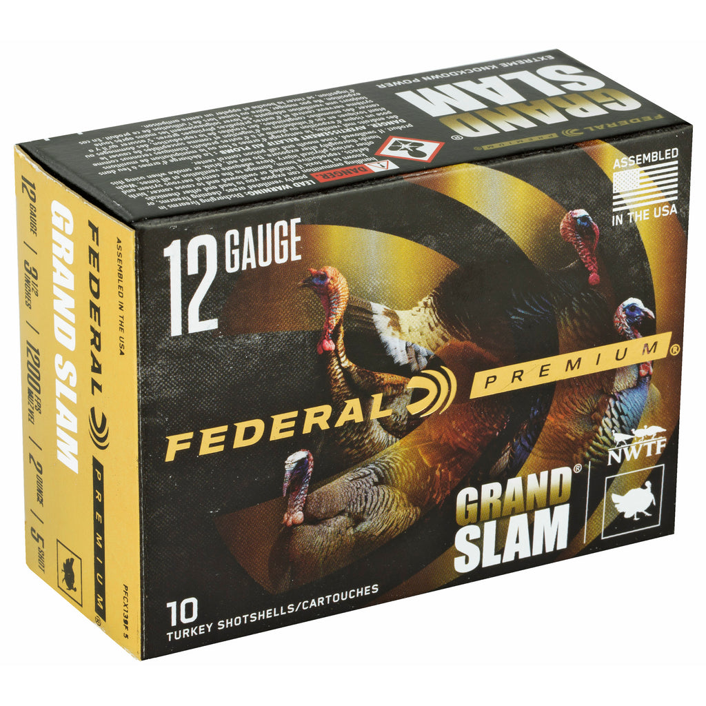 Federal Premium Grand Slam 12 Gauge 3.5-Inch Shotshells with #5 Shot, 2 oz, 10 Rounds
