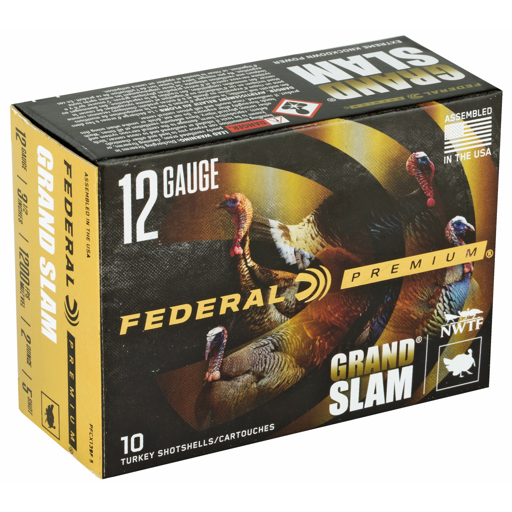 Federal Premium Grand Slam 12 Gauge 3.5-Inch Shotshells with #5 Shot, 2 oz, 10 Rounds