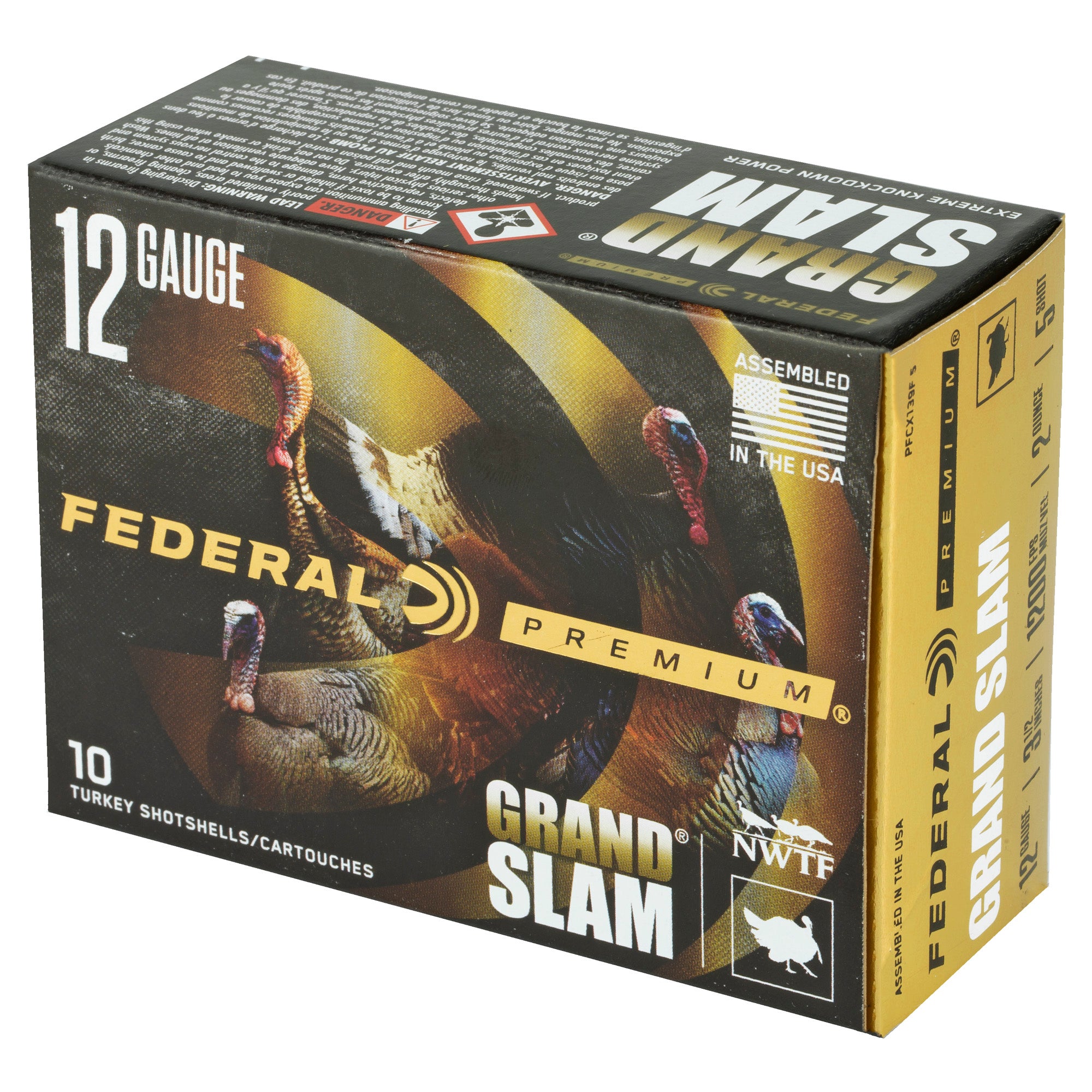 Federal Premium Grand Slam 12 Gauge 3.5-Inch Shotshells with #5 Shot, 2 oz, 10 Rounds