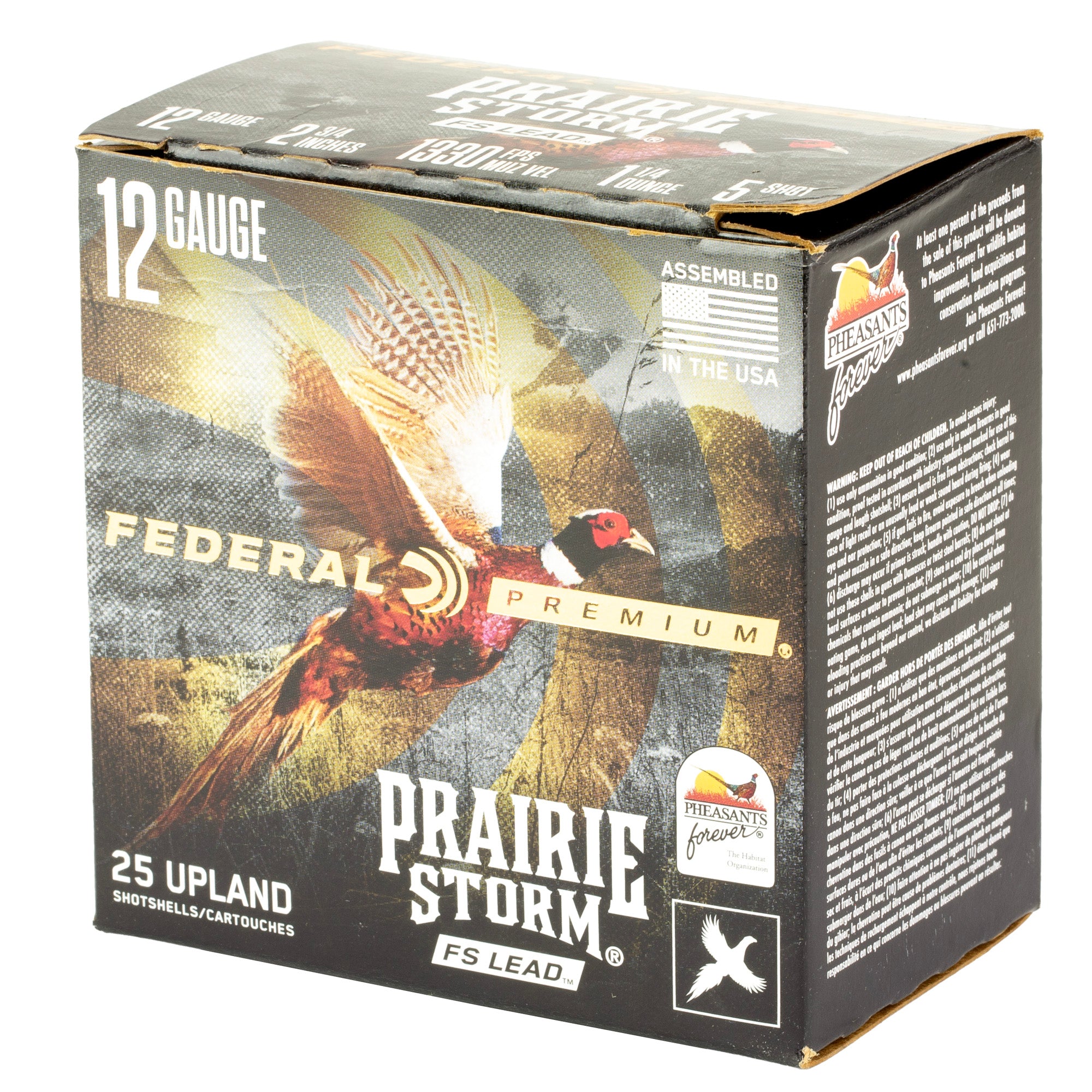 Federal Prairie Storm 12 Gauge 2.75-Inch #5 Partition Shotshells - 25 Rounds per Box