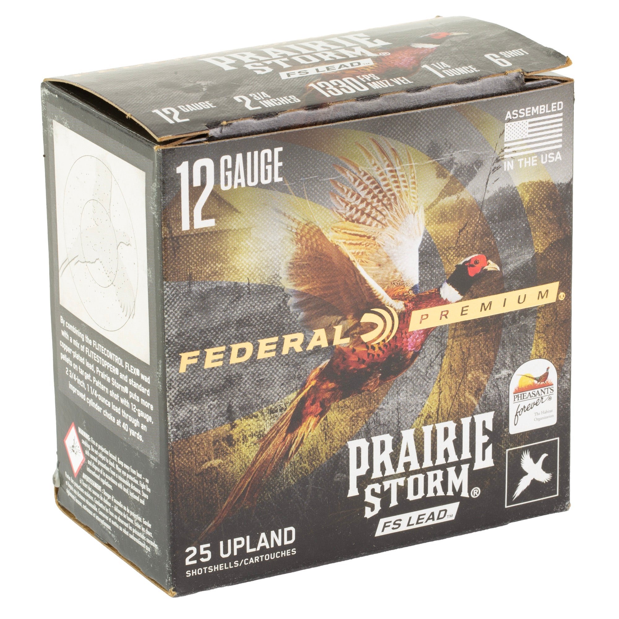 Federal Prairie Storm 12 Gauge 2.75-Inch #6 Shot, 1-1/4 oz, 25 Rounds