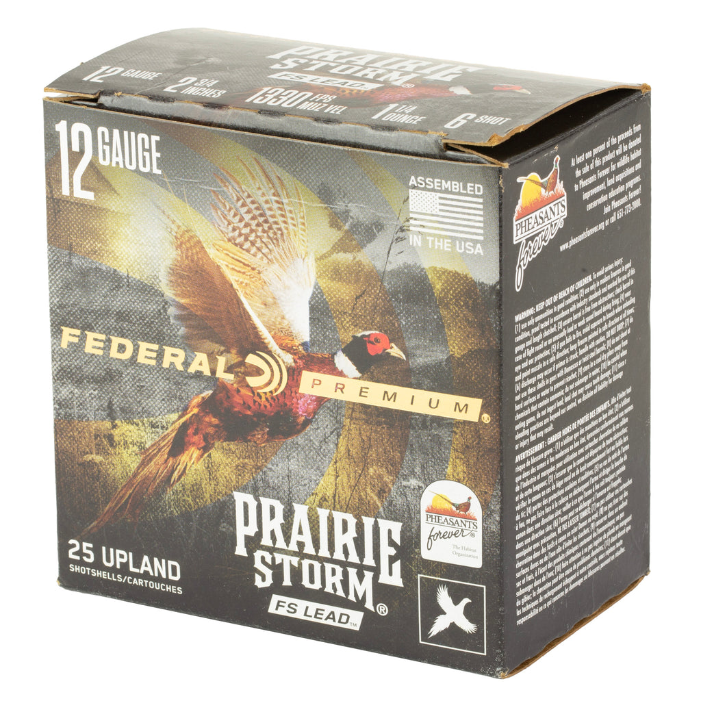 Federal Prairie Storm 12 Gauge 2.75-Inch #6 Shot, 1-1/4 oz, 25 Rounds