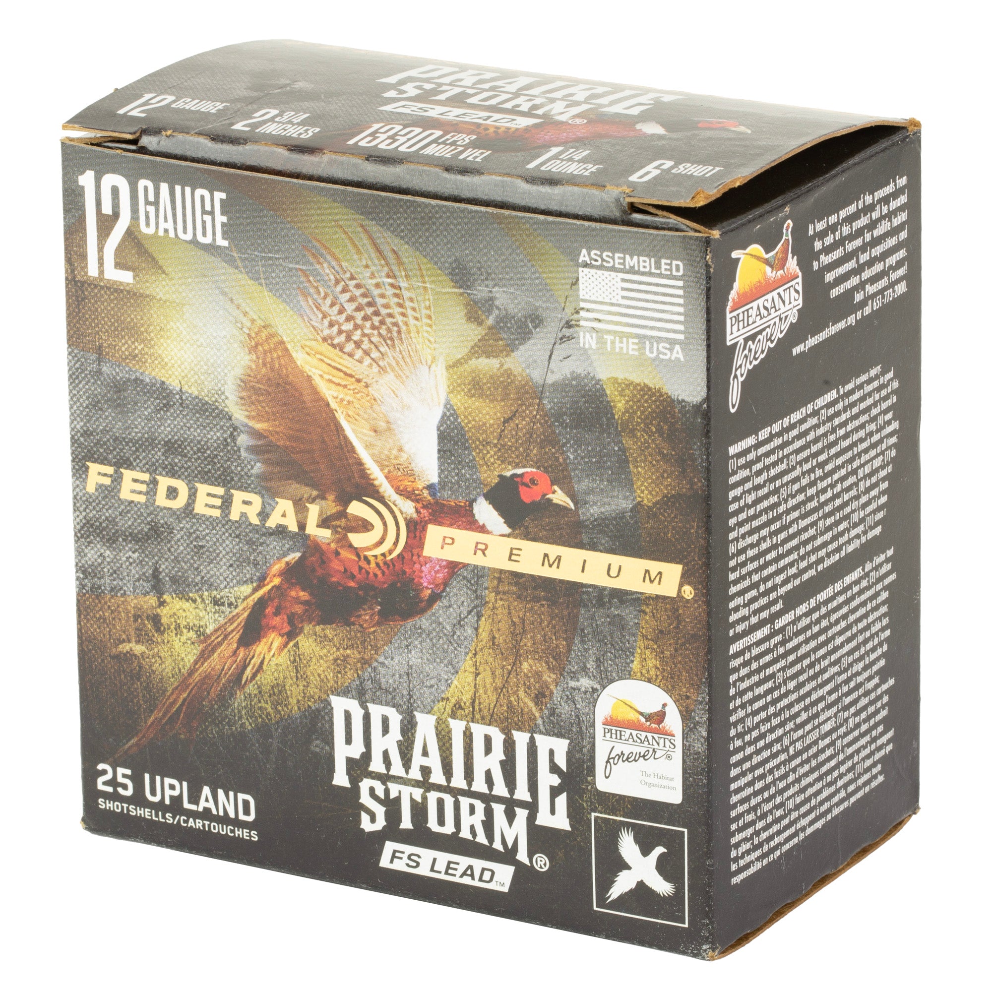 Federal Prairie Storm 12 Gauge 2.75-Inch #6 Shot, 1-1/4 oz, 25 Rounds