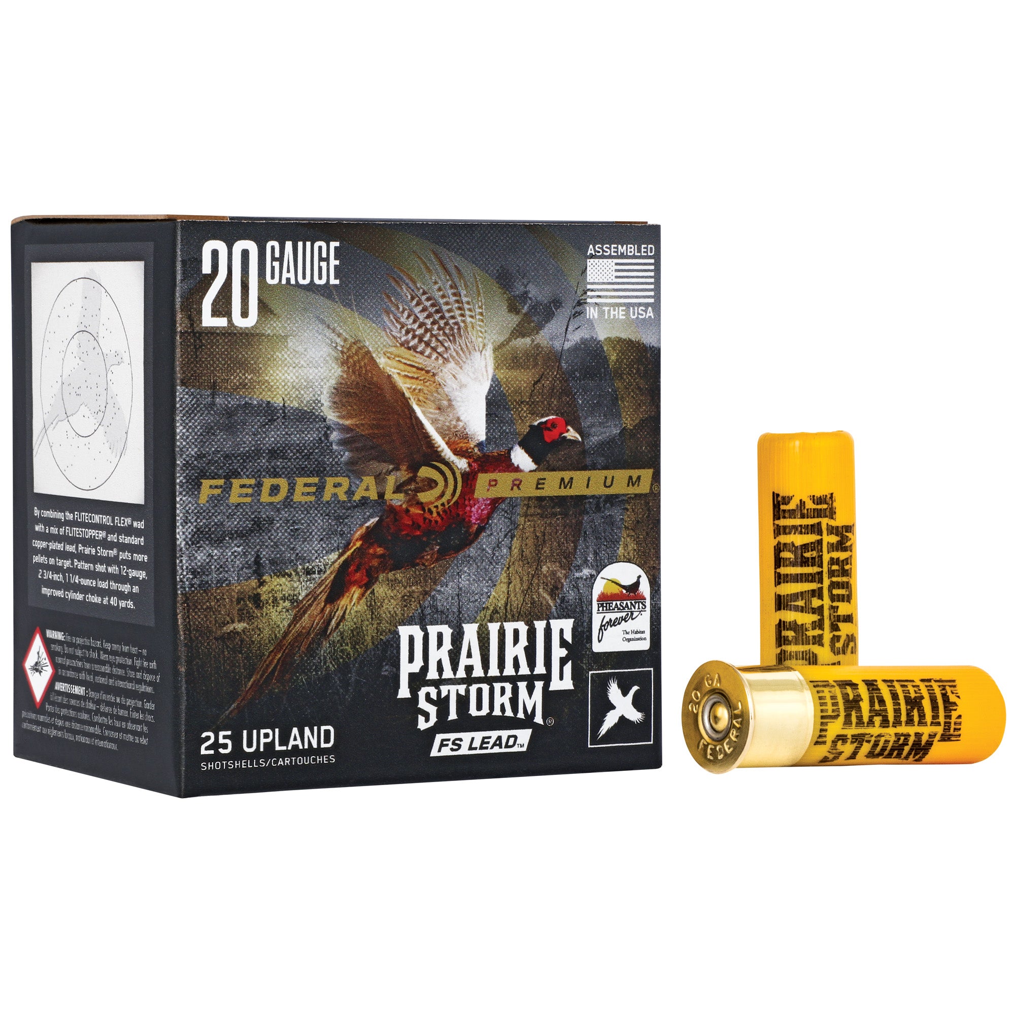 Federal Premium Prairie Storm FS Lead 20 Gauge 2.75" #5 Shot - 1 oz, 25 Rounds