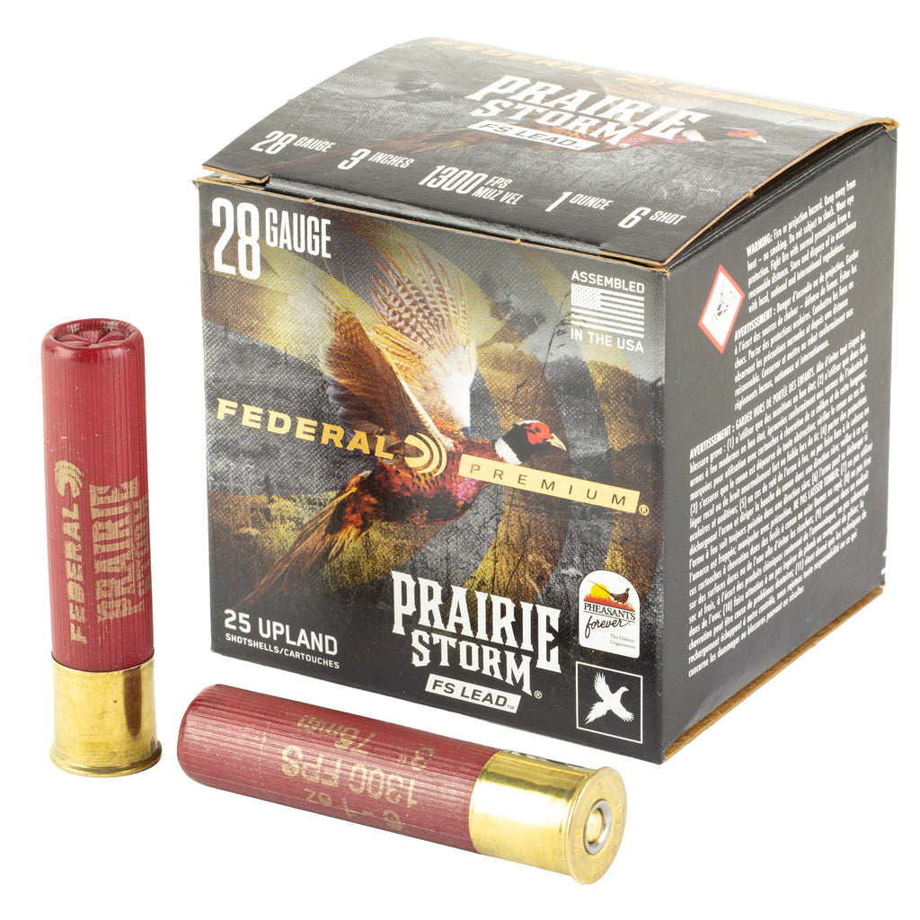 Federal Prairie Storm 28 Gauge 3-Inch 7/8 oz #6 Partition Shotshells - 25 Rounds