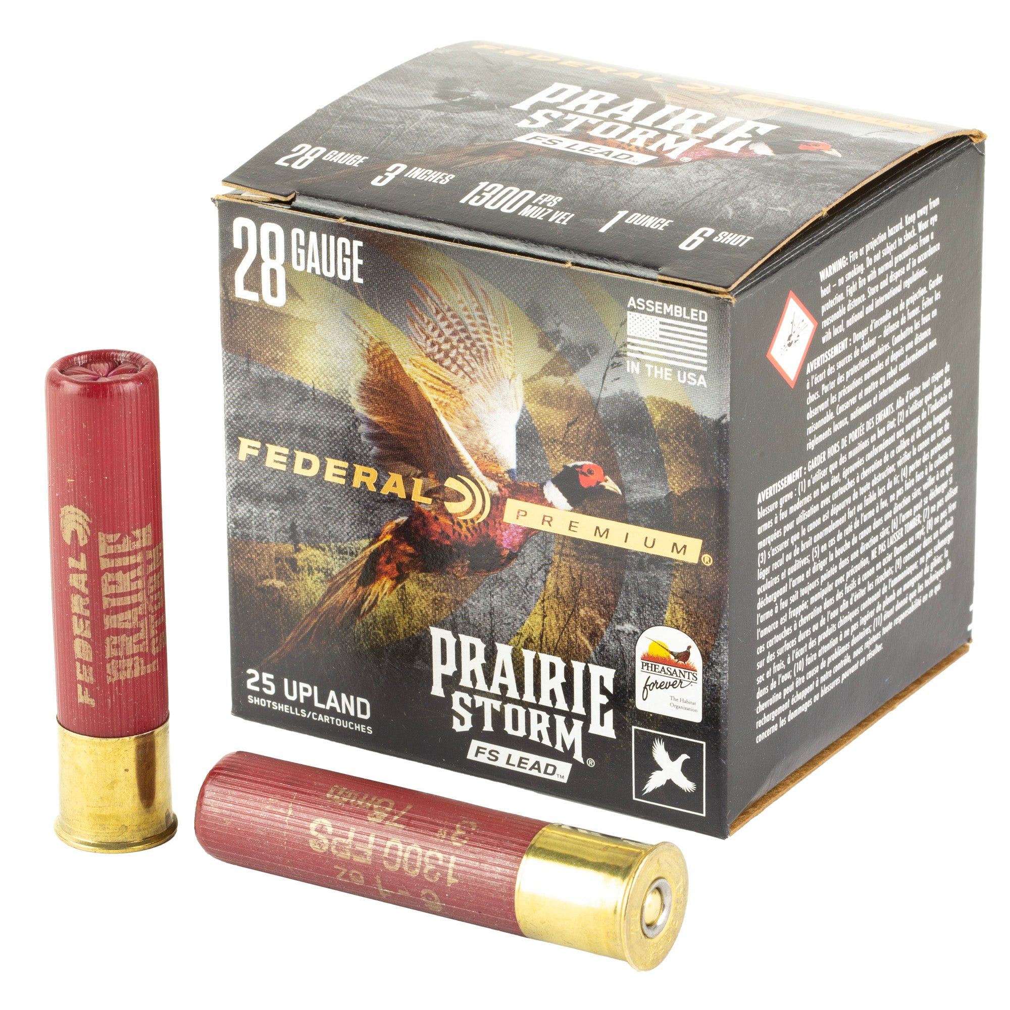Federal Prairie Storm 28 Gauge 3-Inch 7/8 oz #6 Partition Shotshells - 25 Rounds