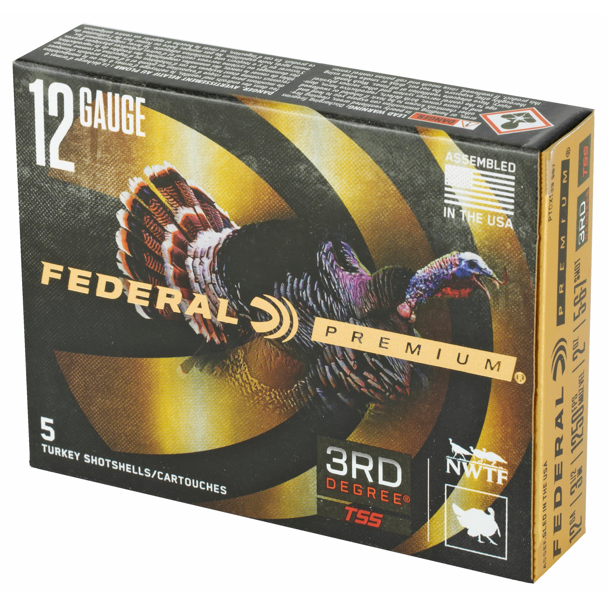 Federal Premium 3rd Degree 12 Gauge Shotshell – 2 oz, 3.5" Shell with FLITECONTROL FLEX Wad for Turkey Hunting