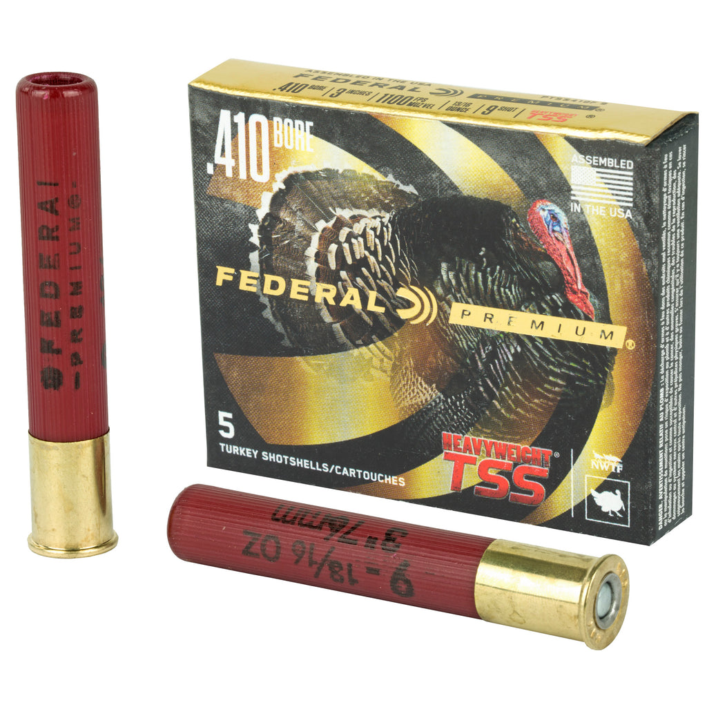 Federal Heavyweight TSS 410 Bore 3-Inch #9 Shotshells - 13/16 oz, 5 Rounds per Box