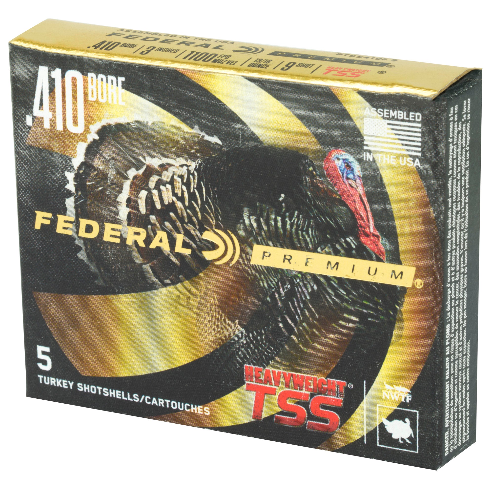 Federal Heavyweight TSS 410 Bore 3-Inch #9 Shotshells - 13/16 oz, 5 Rounds per Box