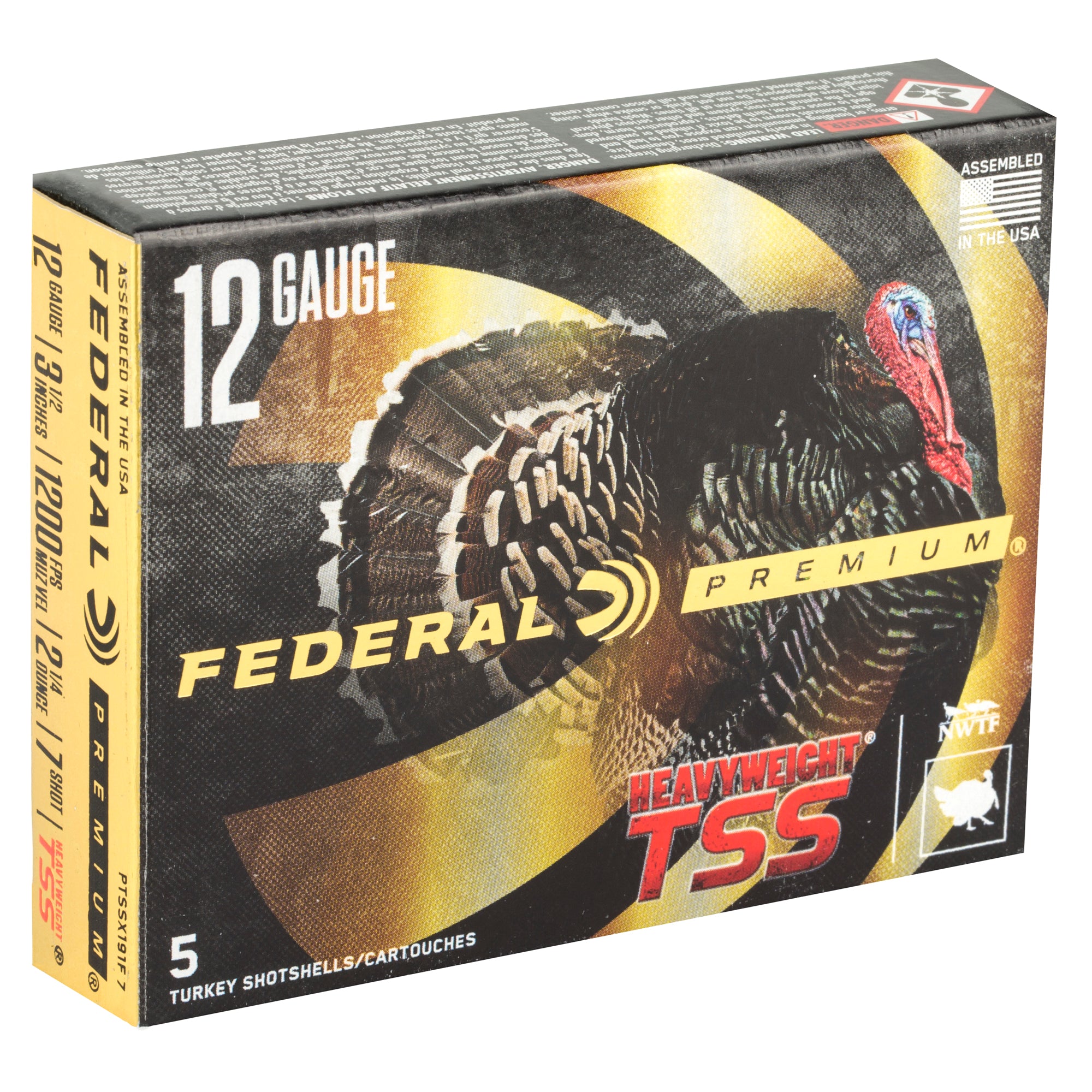 Federal Heavyweight TSS 12 Gauge 3.5-Inch #7 Shot – 2 1/4 oz, Pack of 5