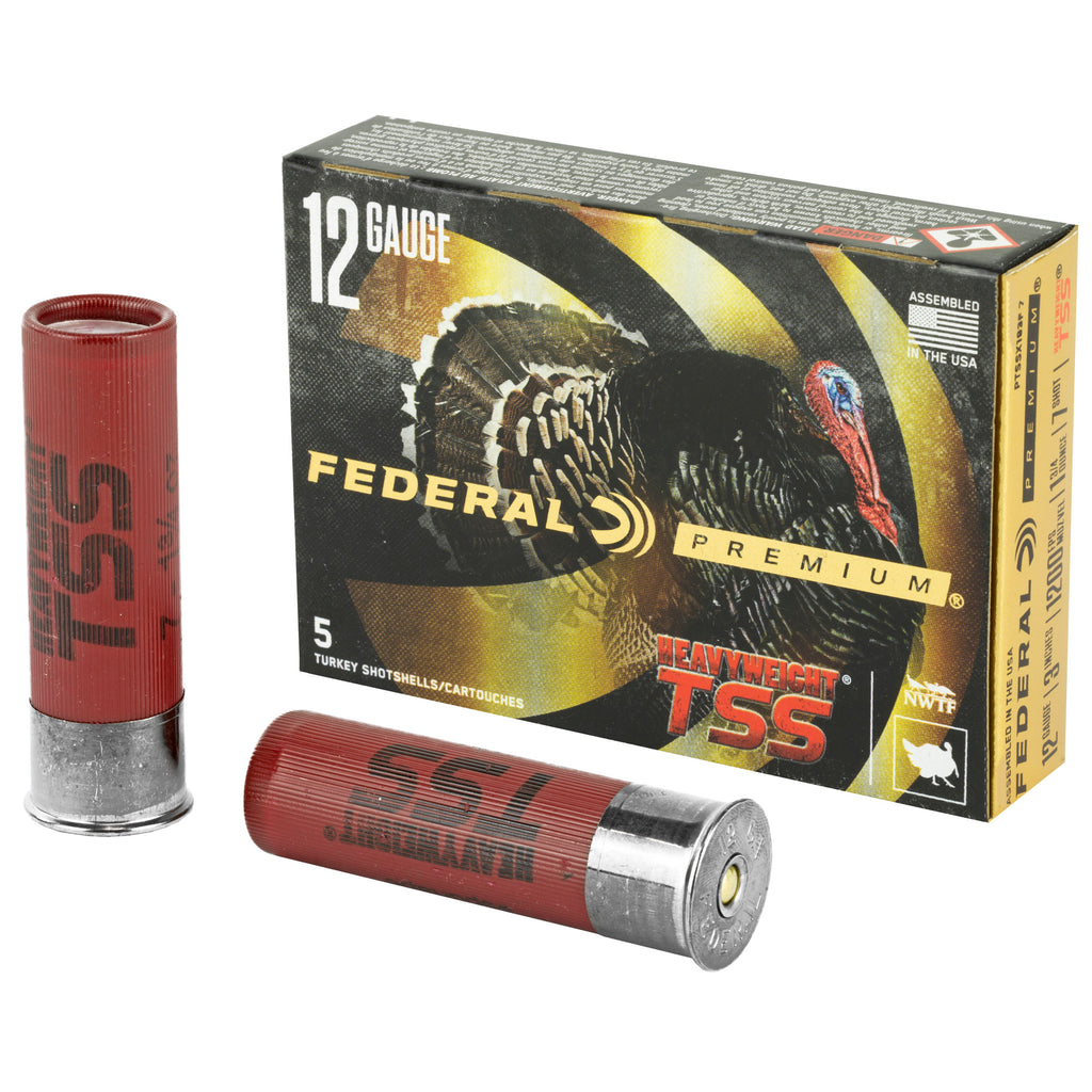 Federal Heavyweight TSS 12 Gauge 3-Inch #7 Turkey Shotshells – 1 3/4 oz, 50 Rounds Case