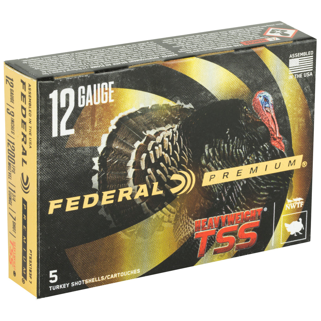 Federal Heavyweight TSS 12 Gauge 3-Inch #7 Turkey Shotshells – 1 3/4 oz, 50 Rounds Case