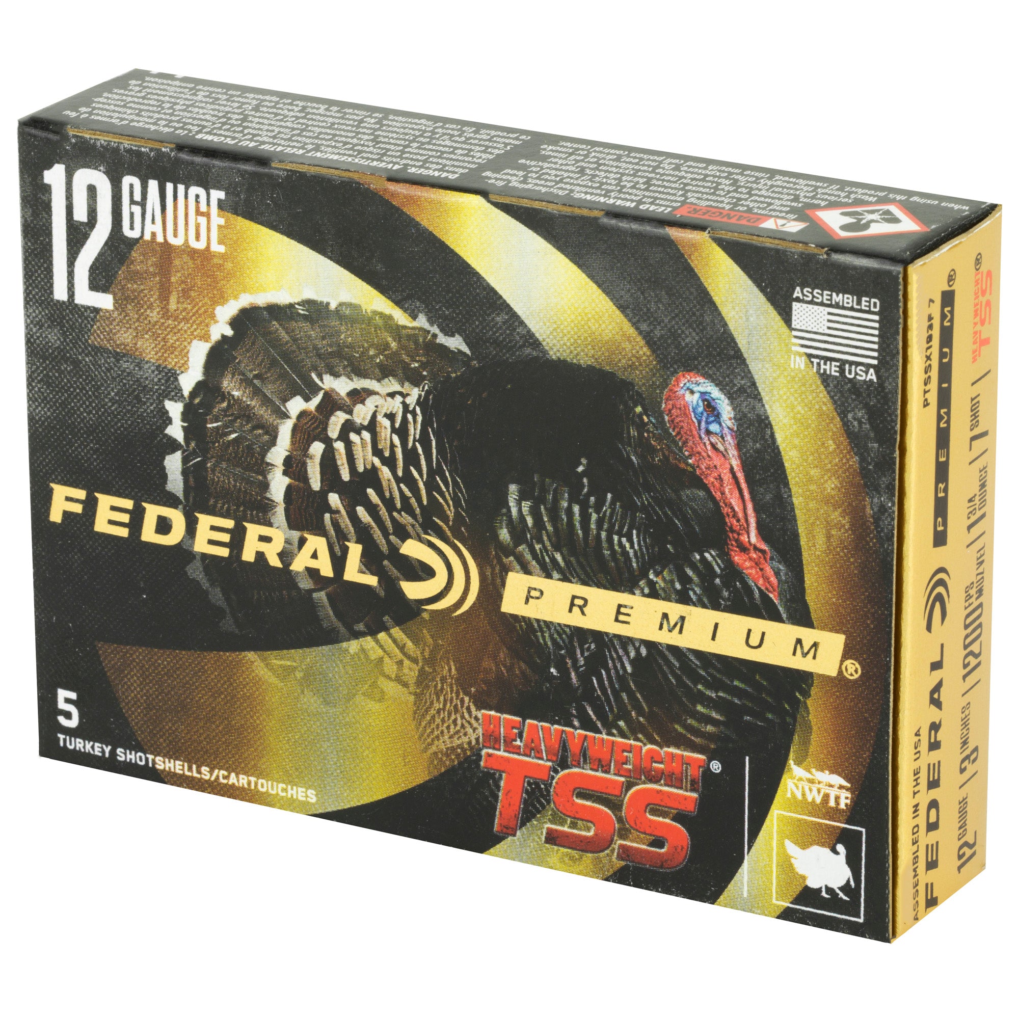 Federal Heavyweight TSS 12 Gauge 3-Inch #7 Turkey Shotshells – 1 3/4 oz, 50 Rounds Case