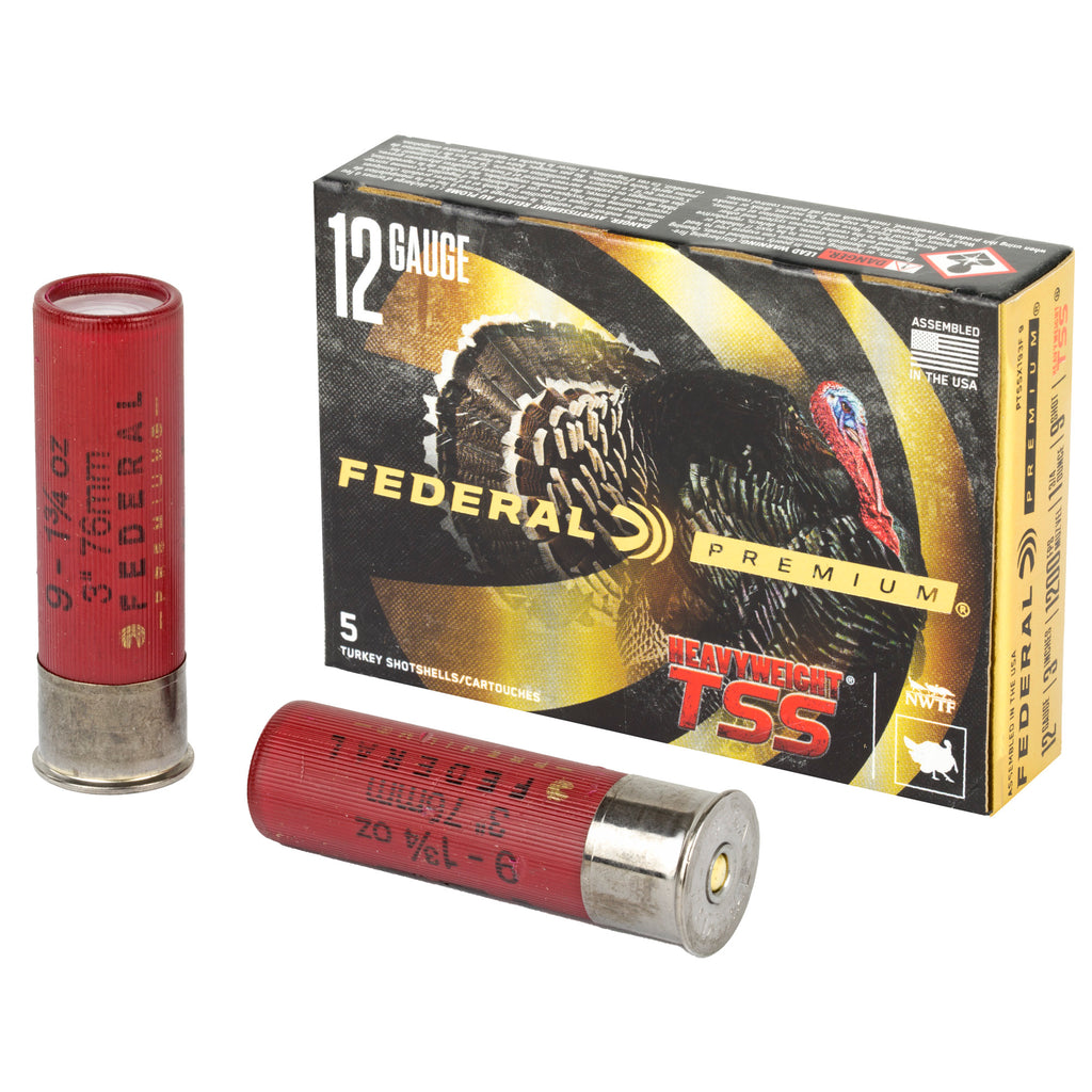 Federal Heavyweight TSS 12 Gauge #9 Shot – 1 3/4 oz, 5 Rounds per Box