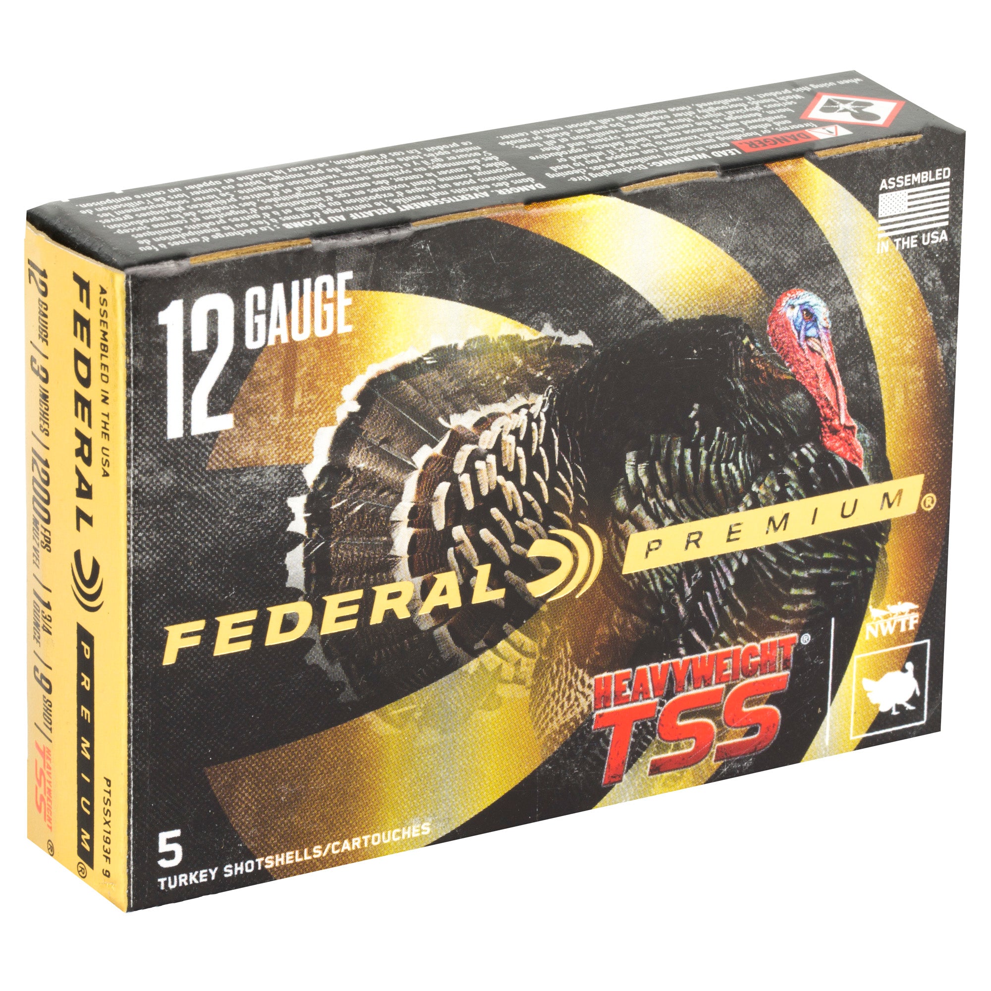 Federal Heavyweight TSS 12 Gauge #9 Shot – 1 3/4 oz, 5 Rounds per Box