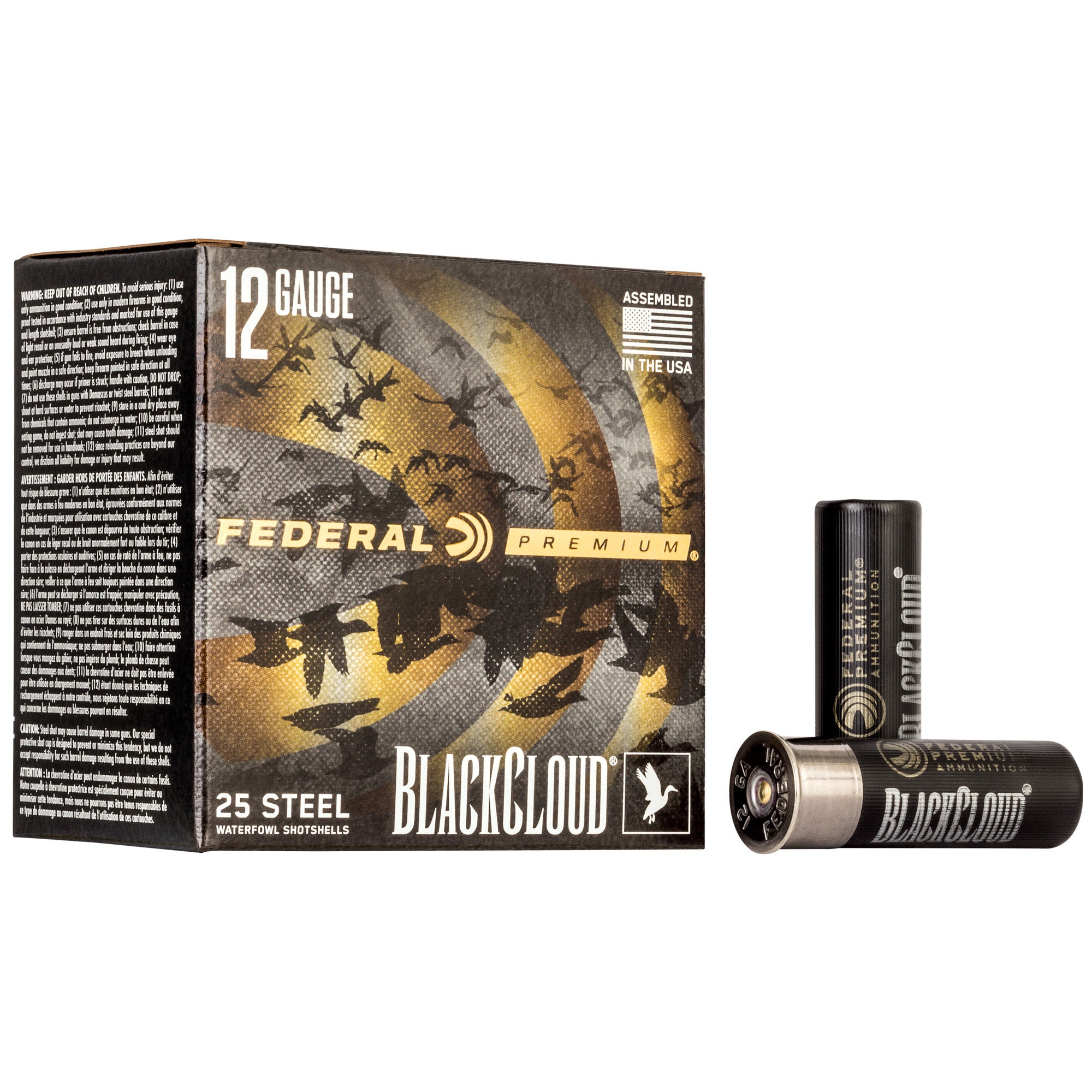 Federal Premium Black Cloud FS Steel Shot 12 Gauge 3 - #3, 1 1/4 oz - Pack of 25
