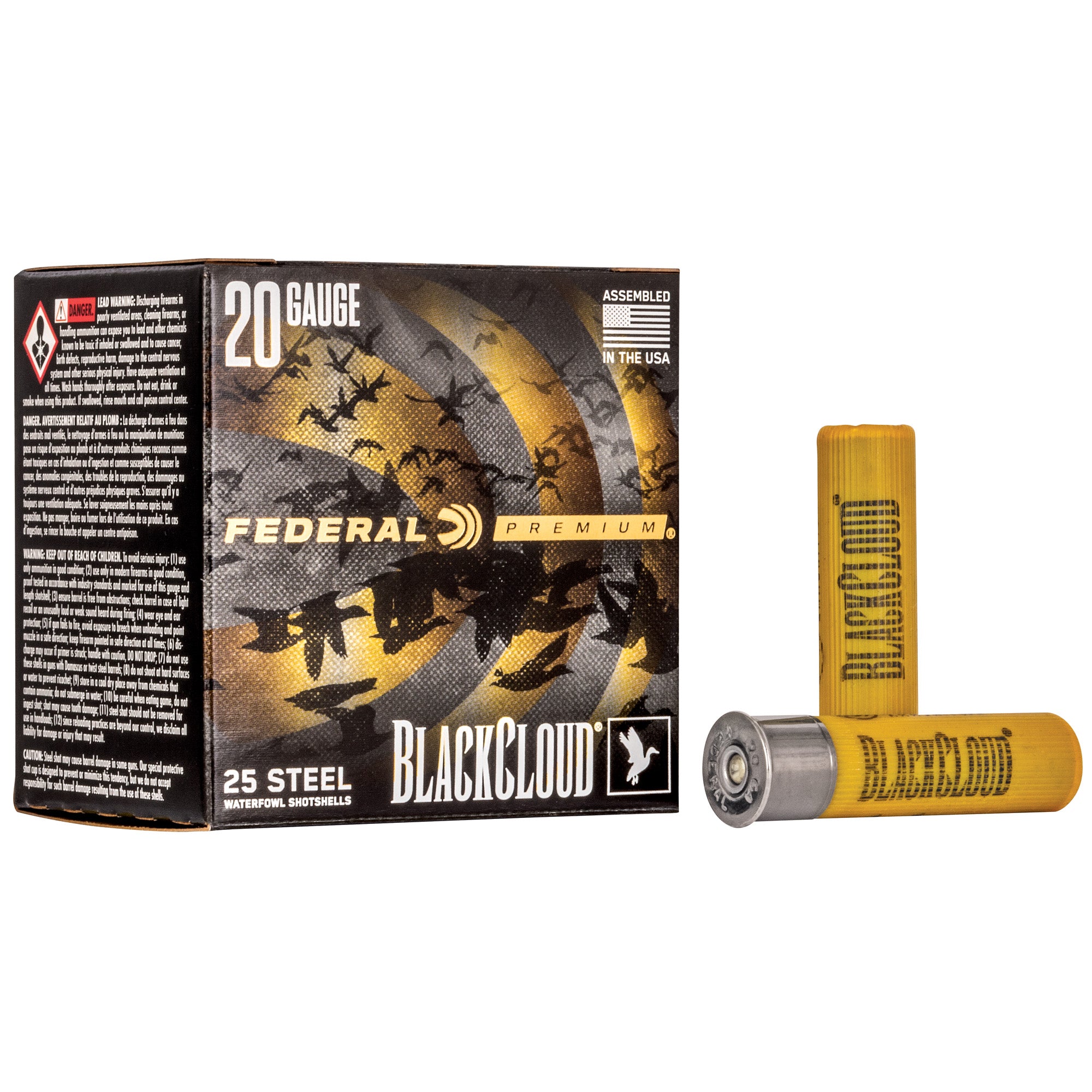 Federal Premium Black Cloud FS Steel 20 Gauge #2 Steel Shot, 1 oz, 25 Rounds