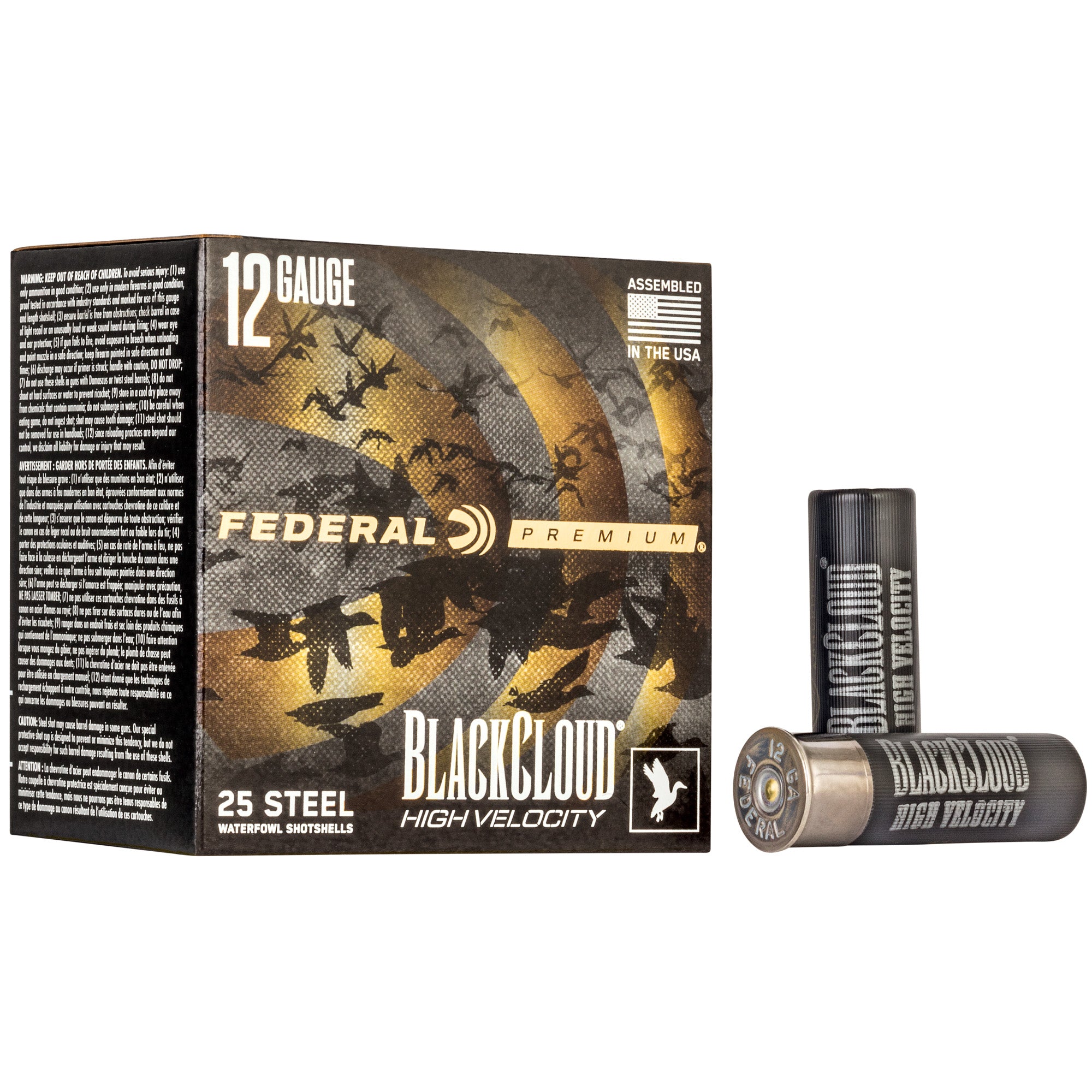 Federal Premium Black Cloud FS Steel High Velocity 12 Gauge 1 1/8 oz BB Shot - 25 Rounds Per Box
