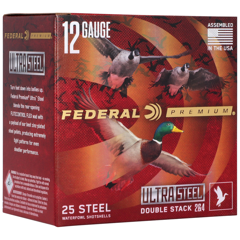 Federal Premium Ultra Steel 12 Gauge 1¼ oz Steel Shot Shells - #2 and #4