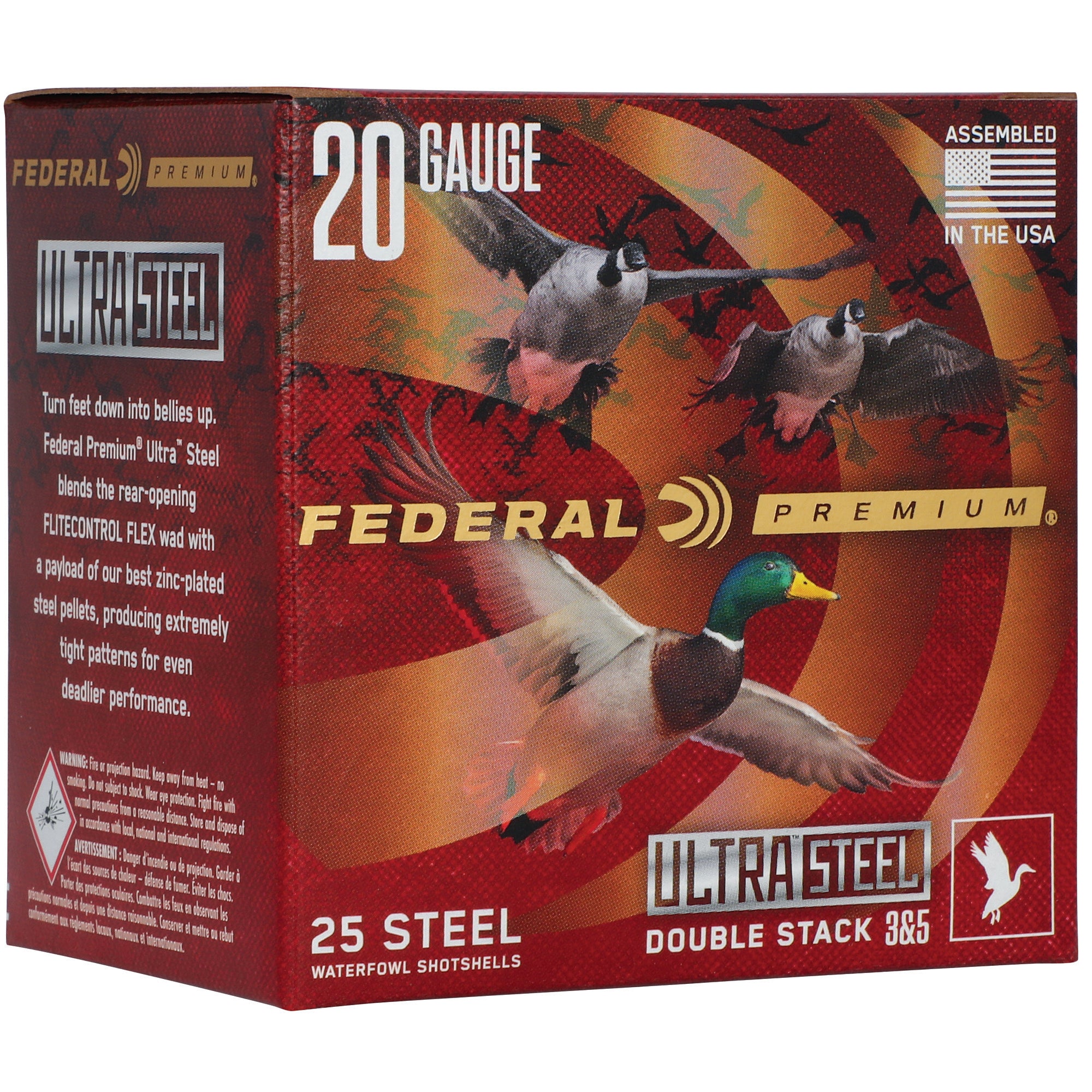 Federal Premium Ultra Steel 20 Gauge 3-inch 1 oz Steel Shot Shells (Part #PWUX209 35)