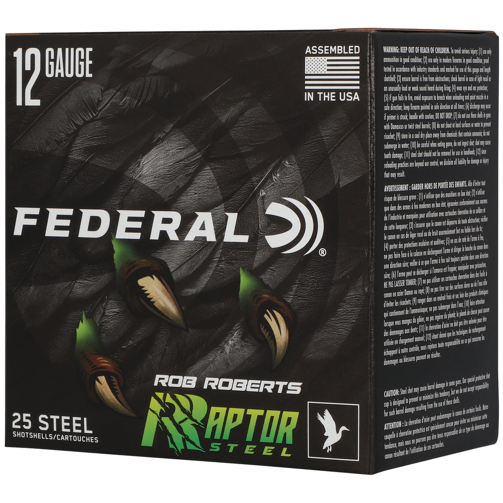 Federal Raptor Steel 12 Gauge 3 - 1 3/8 oz #3 Steel Shot Ammunition