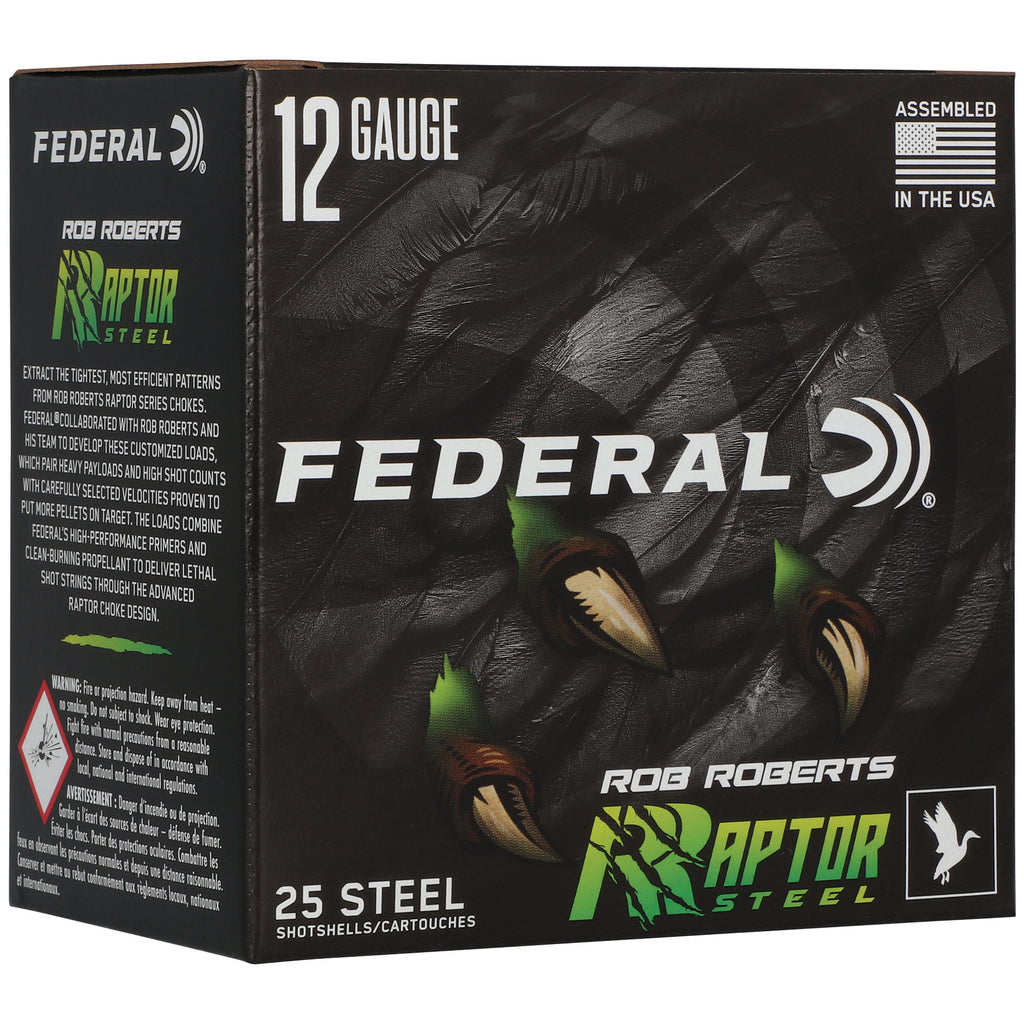 Federal Raptor Steel 12 Gauge 3 - 1 3/8 oz #3 Steel Shot Ammunition