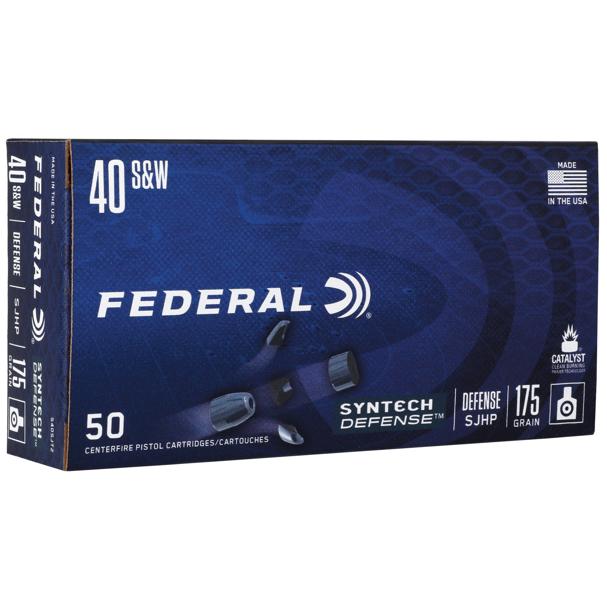Federal Syntech Defense 40 S&W 175-Grain Semi-Jacketed Hollow Point Ammunition (50 Rounds per Box)
