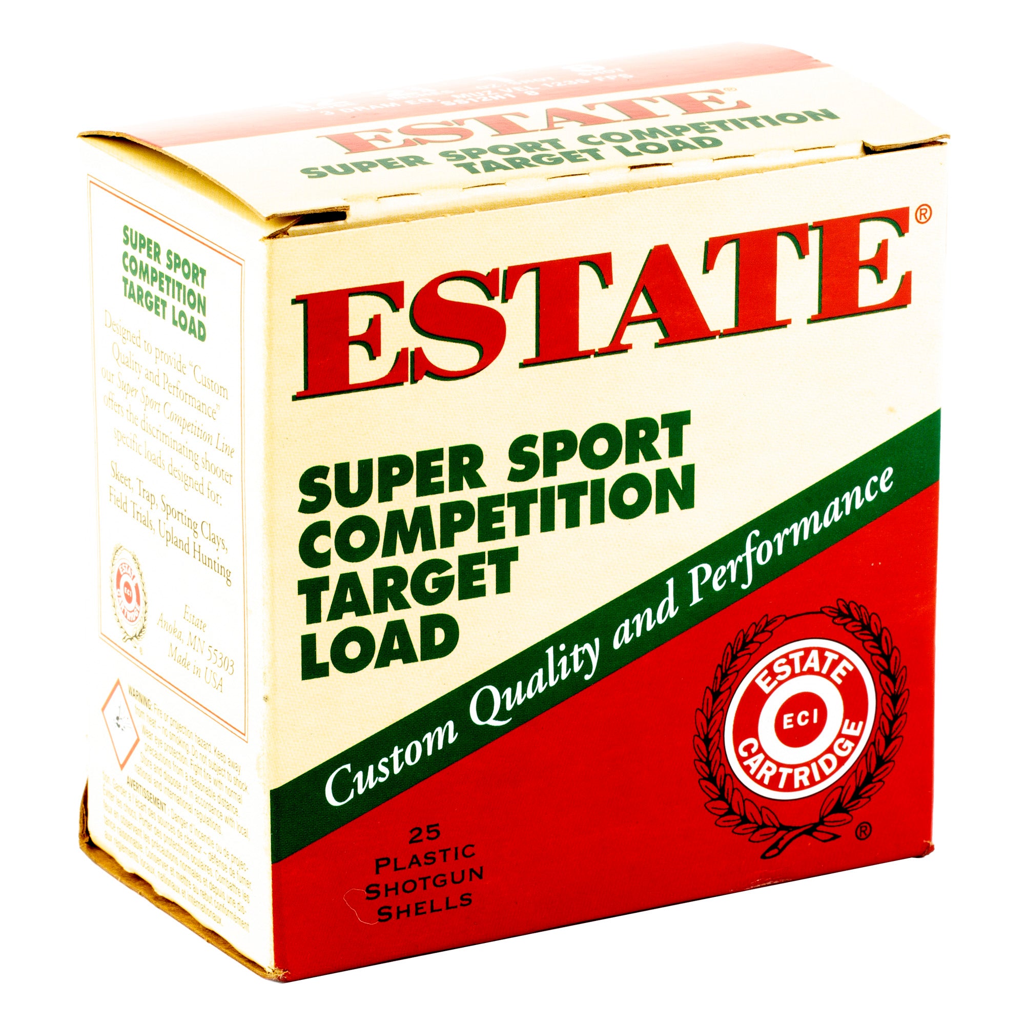 Federal Estate SS 12 Gauge 2.75-Inch Shotgun Shells – 1 oz #8 Shotshells, 25 per Box