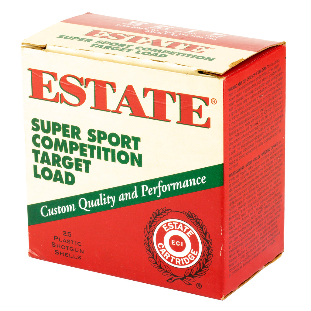 Federal Estate 12 Gauge 2 3/4 Inch Shotgun Shells – 1 oz #7.5 Shots, 25 Rounds per Box