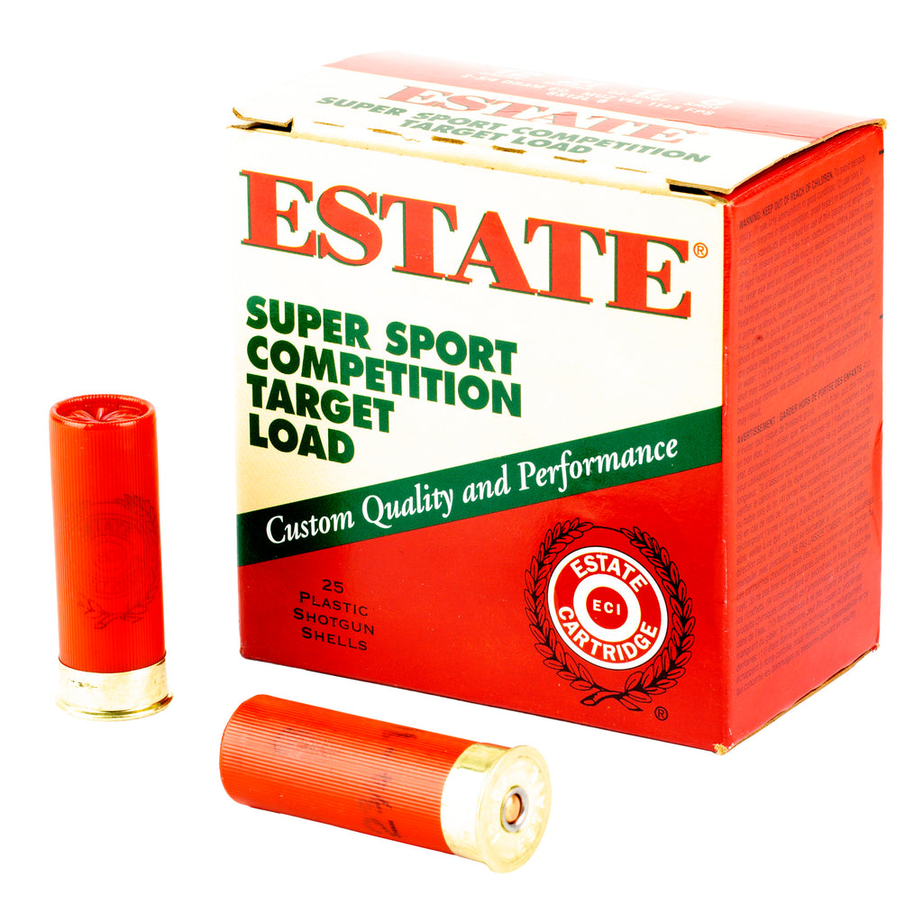 Federal Estate 12 Gauge Shotgun Shells, 2 3/4 Dram, 1 1/8 oz #8 Shotshells - 25 Count Box