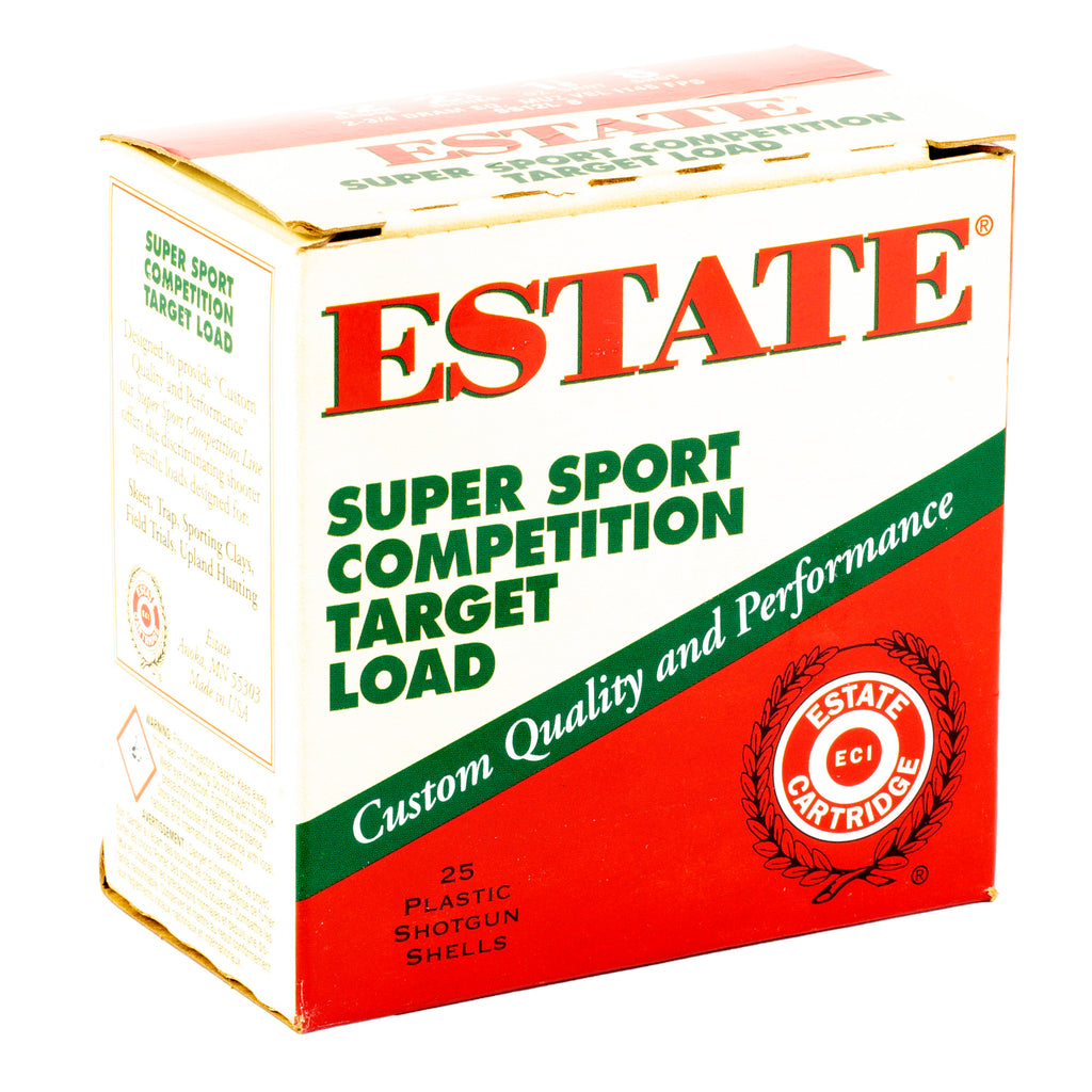 Federal Estate 12 Gauge Shotgun Shells, 2 3/4 Dram, 1 1/8 oz #8 Shotshells - 25 Count Box