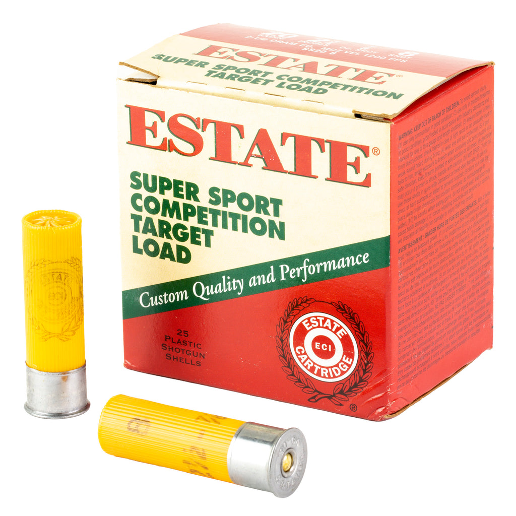 Federal Estate 20 Gauge 2.75-Inch Shotshells - 7/8 oz #8 Shot, 25 Rounds per Box