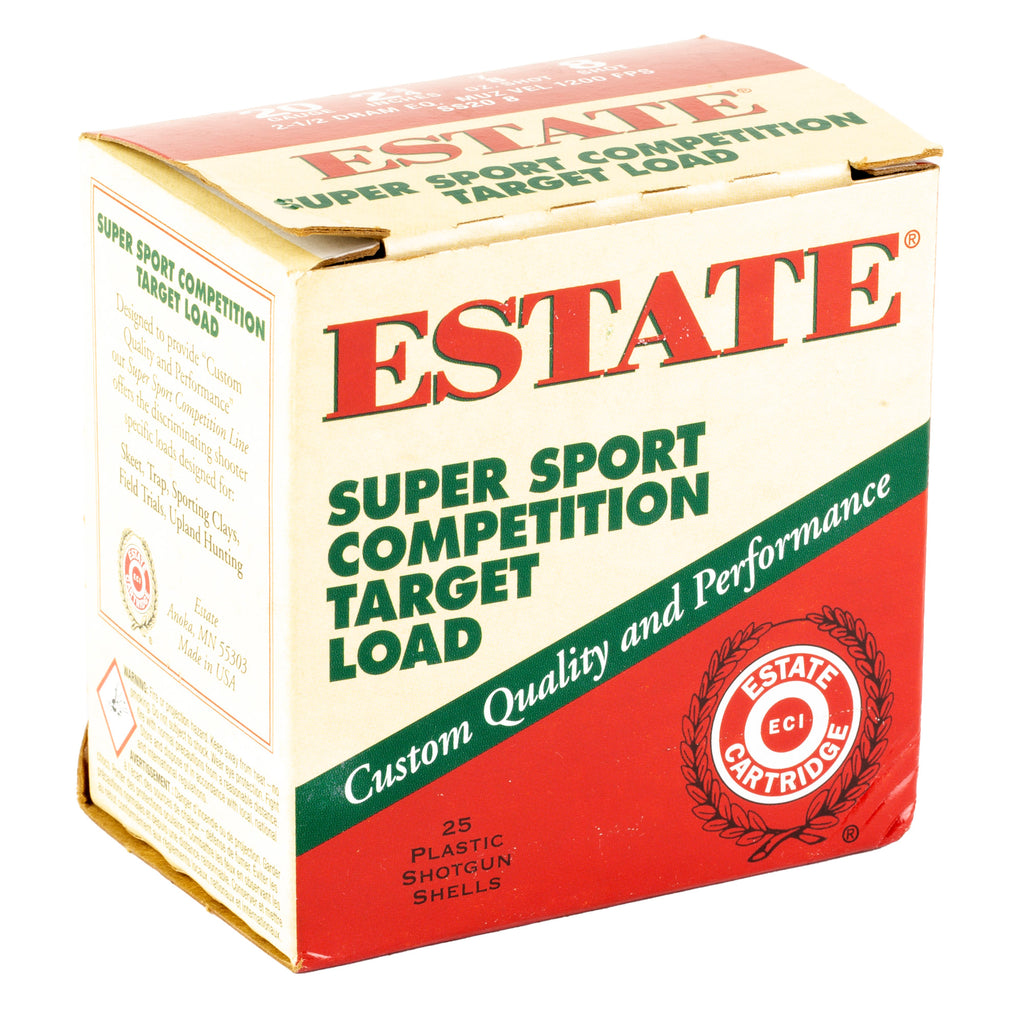 Federal Estate 20 Gauge 2.75-Inch Shotshells - 7/8 oz #8 Shot, 25 Rounds per Box