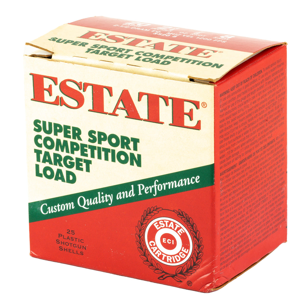Federal Estate 20 Gauge 2.75-Inch Shotshells - 7/8 oz #8 Shot, 25 Rounds per Box