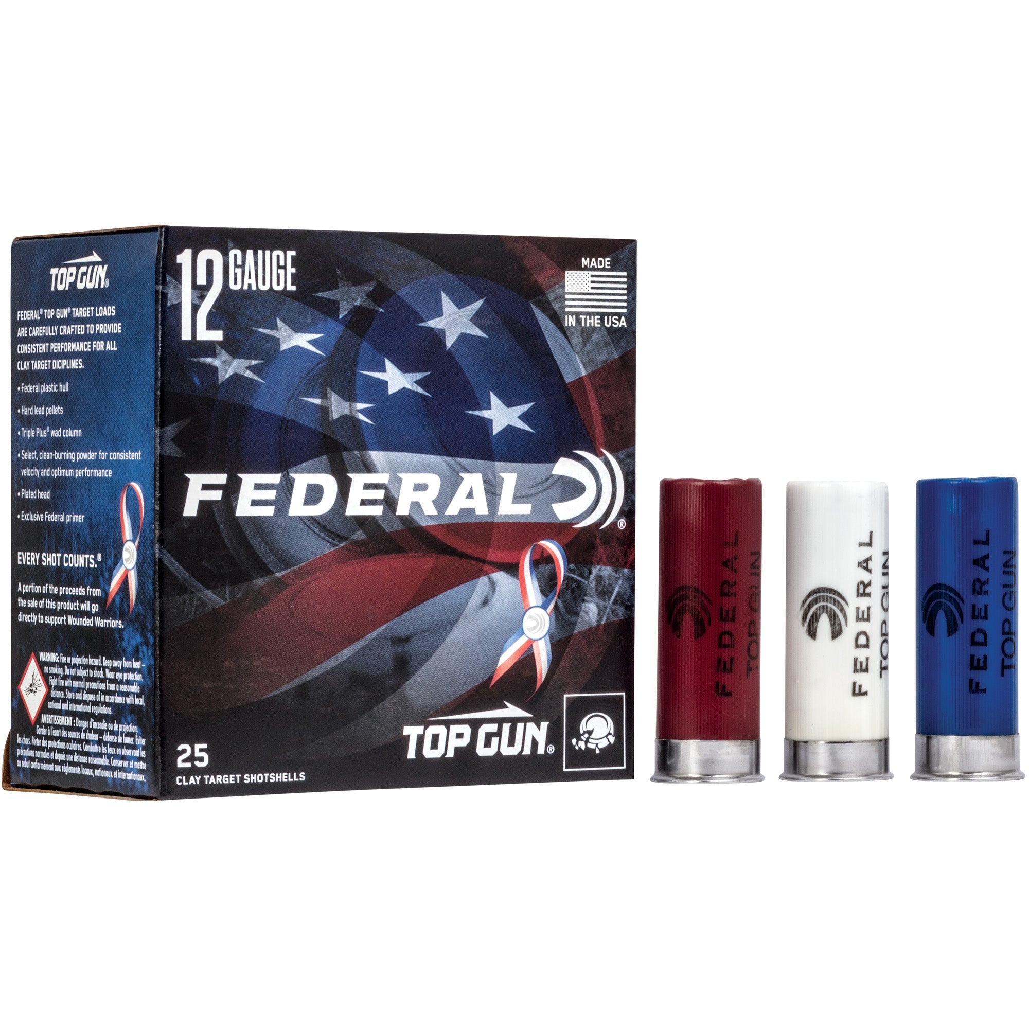 Federal Top Gun 12 Gauge 2.75 Inch #8 Lead Shot Hunting Ammunition (25 Rounds per Box)