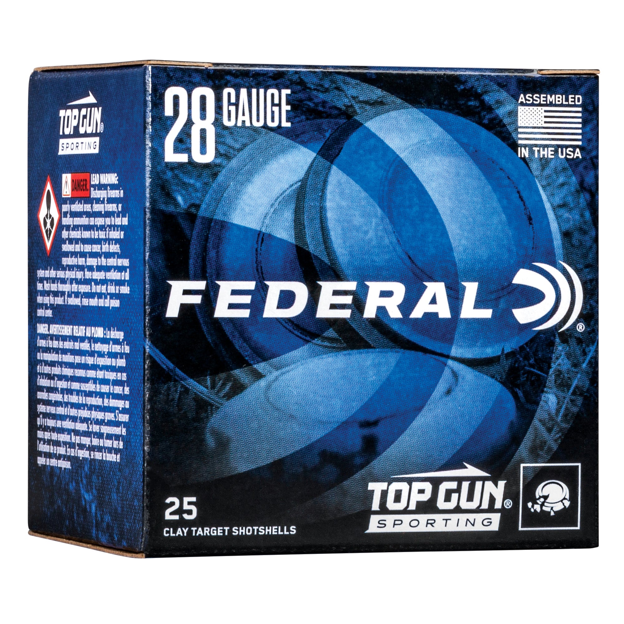 Federal Top Gun Sporting 28 Gauge Shotshells - 3/4 oz #7.5, 25 Rounds per Box