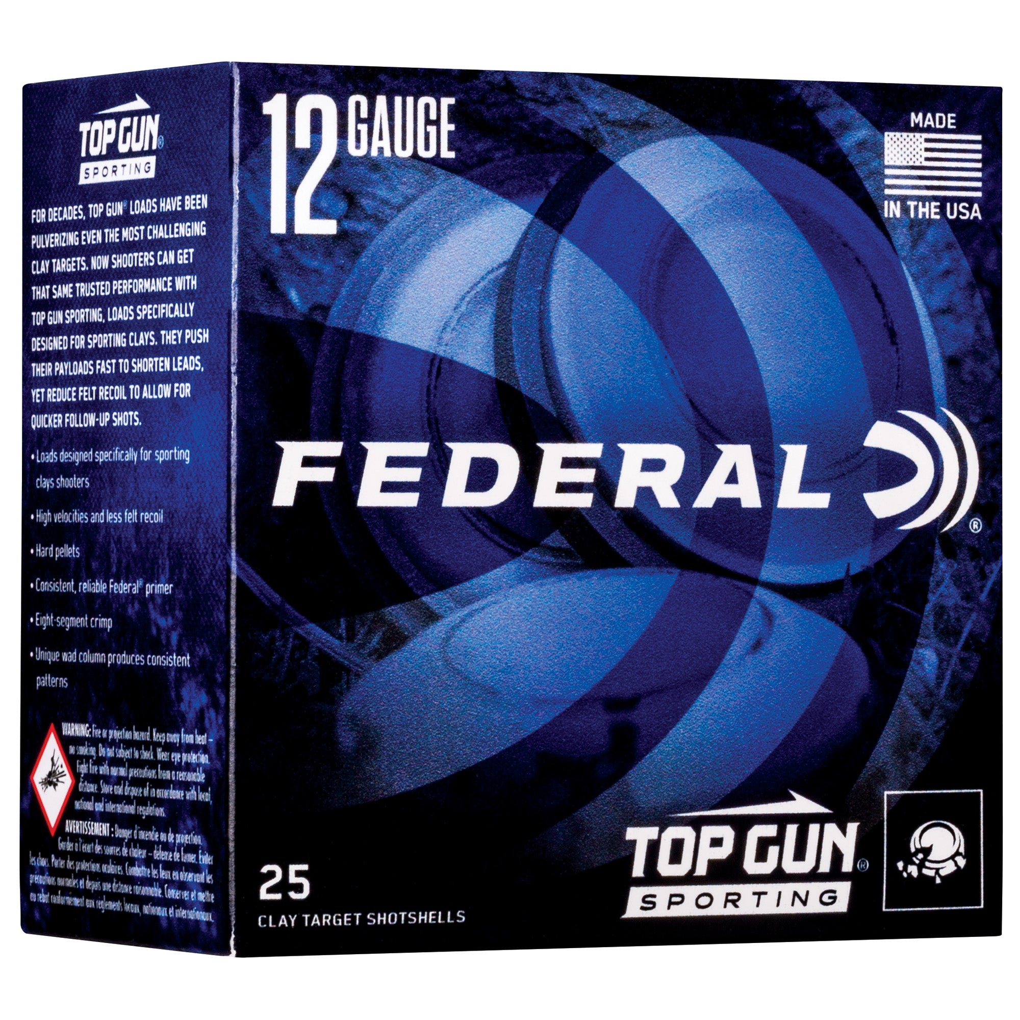Federal Top Gun 12 Gauge 2.75-inch #8 Shot Shells – 1 oz for Sporting Clays