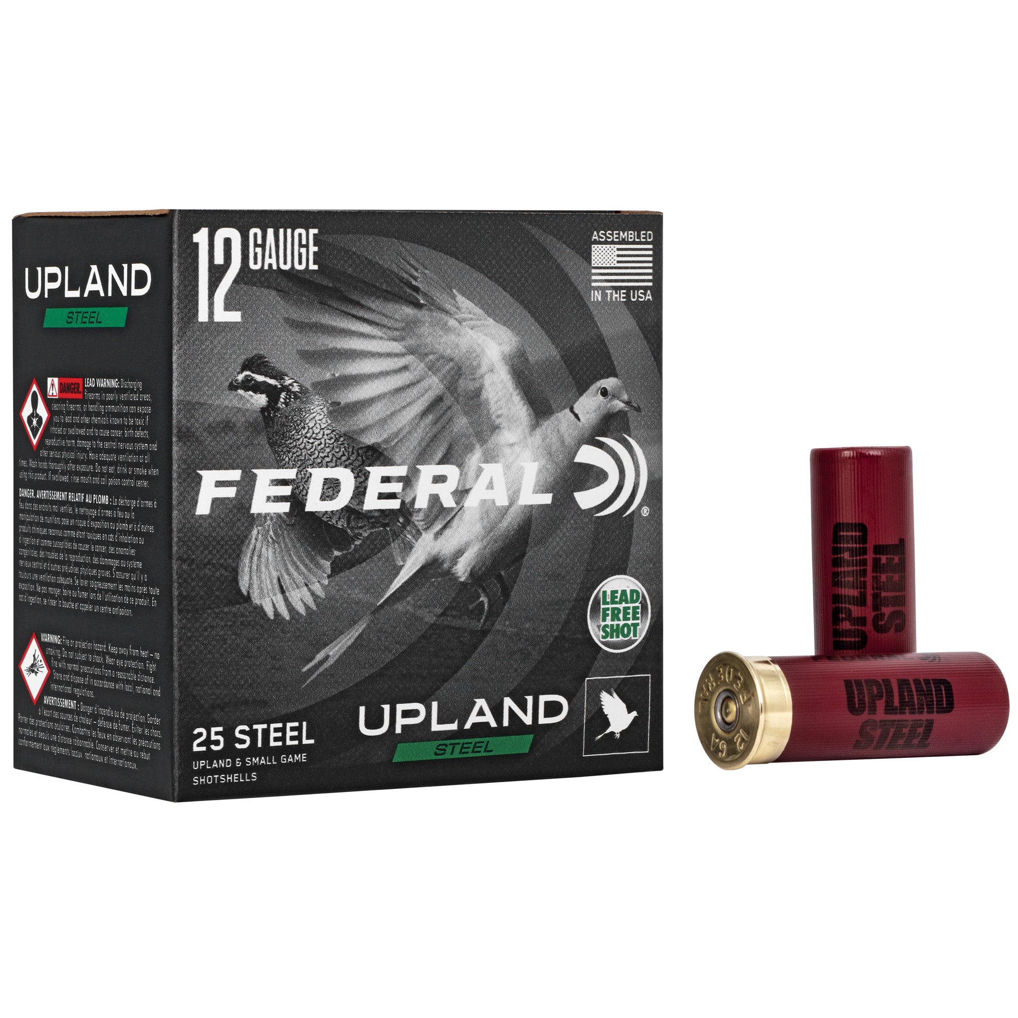 Federal Upland Steel 12 Gauge #6 Steel Shot Ammo – 1 oz, 25 Rounds Per Box