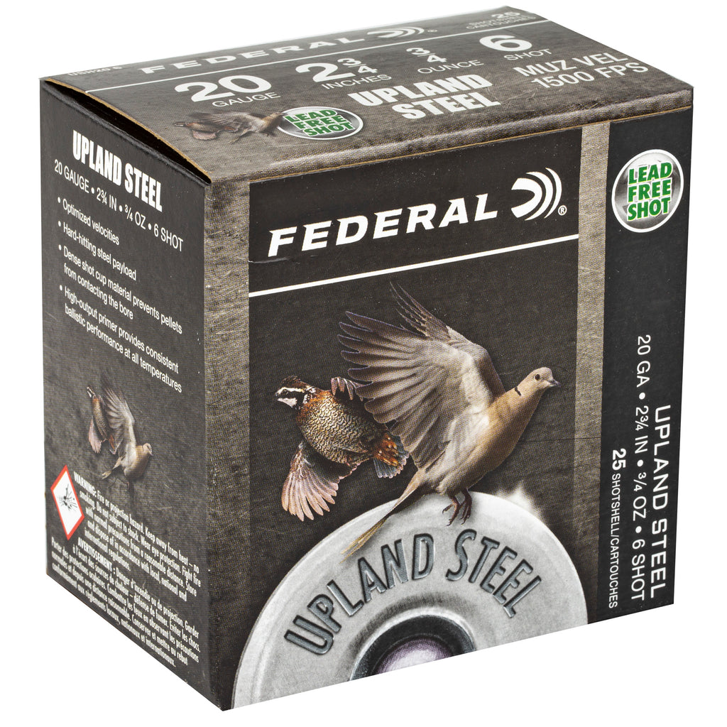 Federal Upland Steel 20 Gauge #6 Shot – Reliable Steel Shot for Light Upland Game