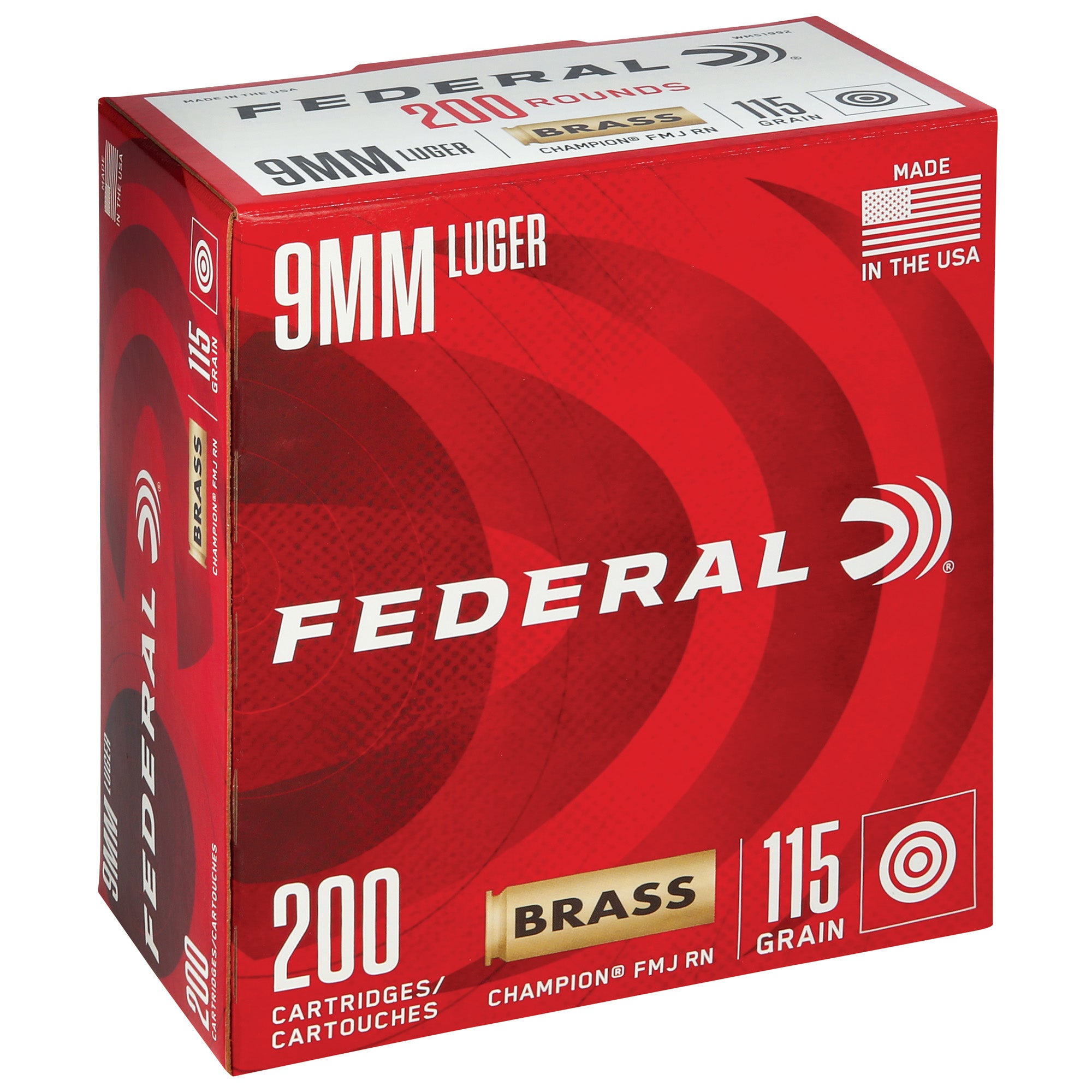 Federal Champion 9mm 115 Grain Full Metal Jacket Ammo – Reliable Target-Grade Performance
