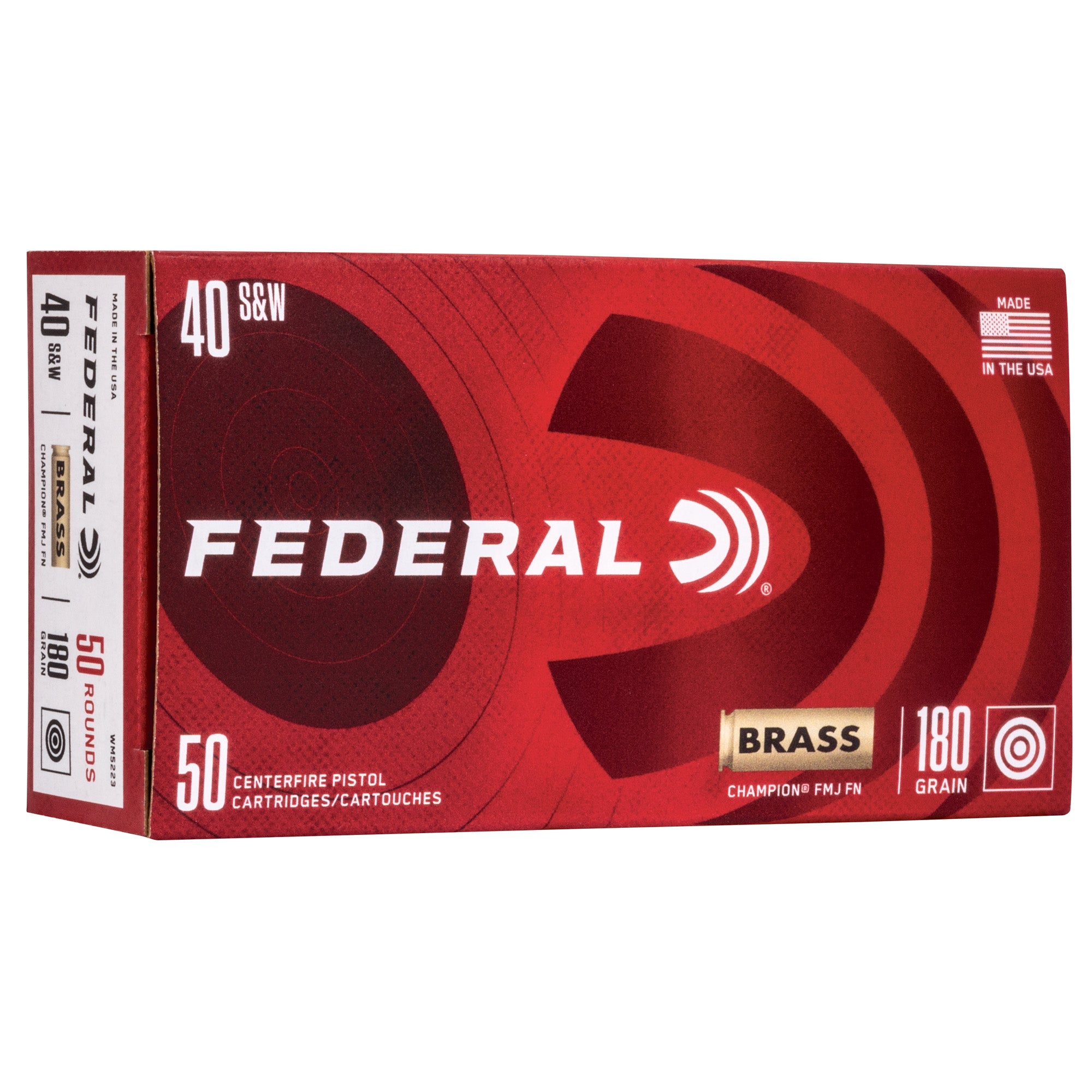Federal Champion 40 S&W 180-Grain Full Metal Jacket Ammo – Reliable Target-Grade Performance