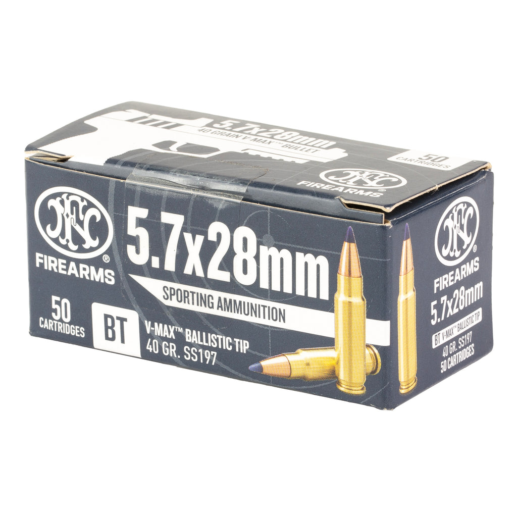 FN America SS197SR 5.7x28mm 40 Grain V-Max Ammunition - 50 Rounds per Box