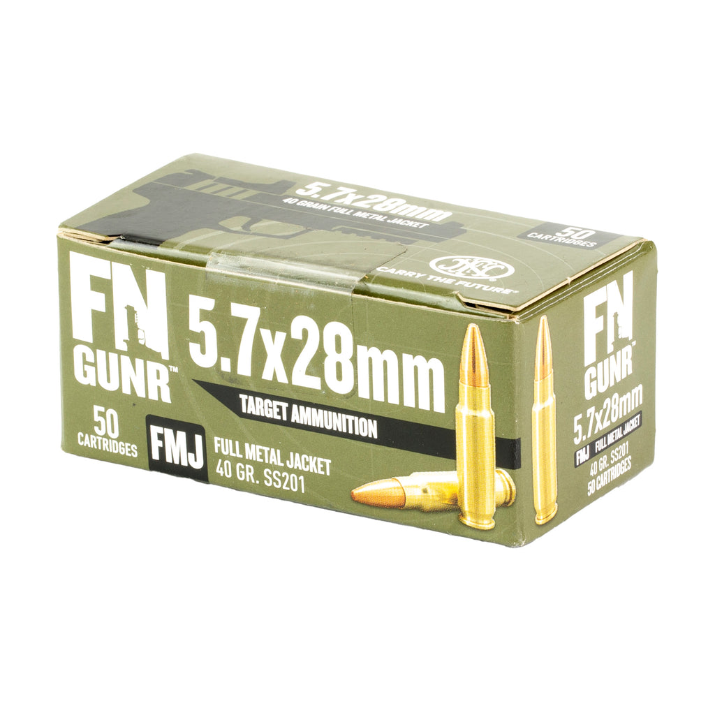 FN America GUNR 5.7x28mm Training Rounds - 40 Grain Full Metal Jacket, 50 Rounds per Box