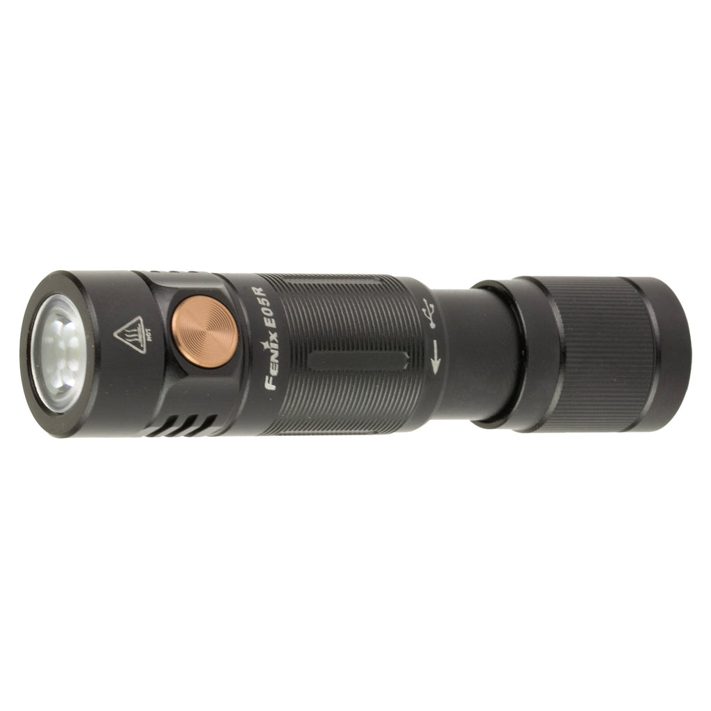 FENIX E05R 400 Lumen Compact Keychain Flashlight - Black