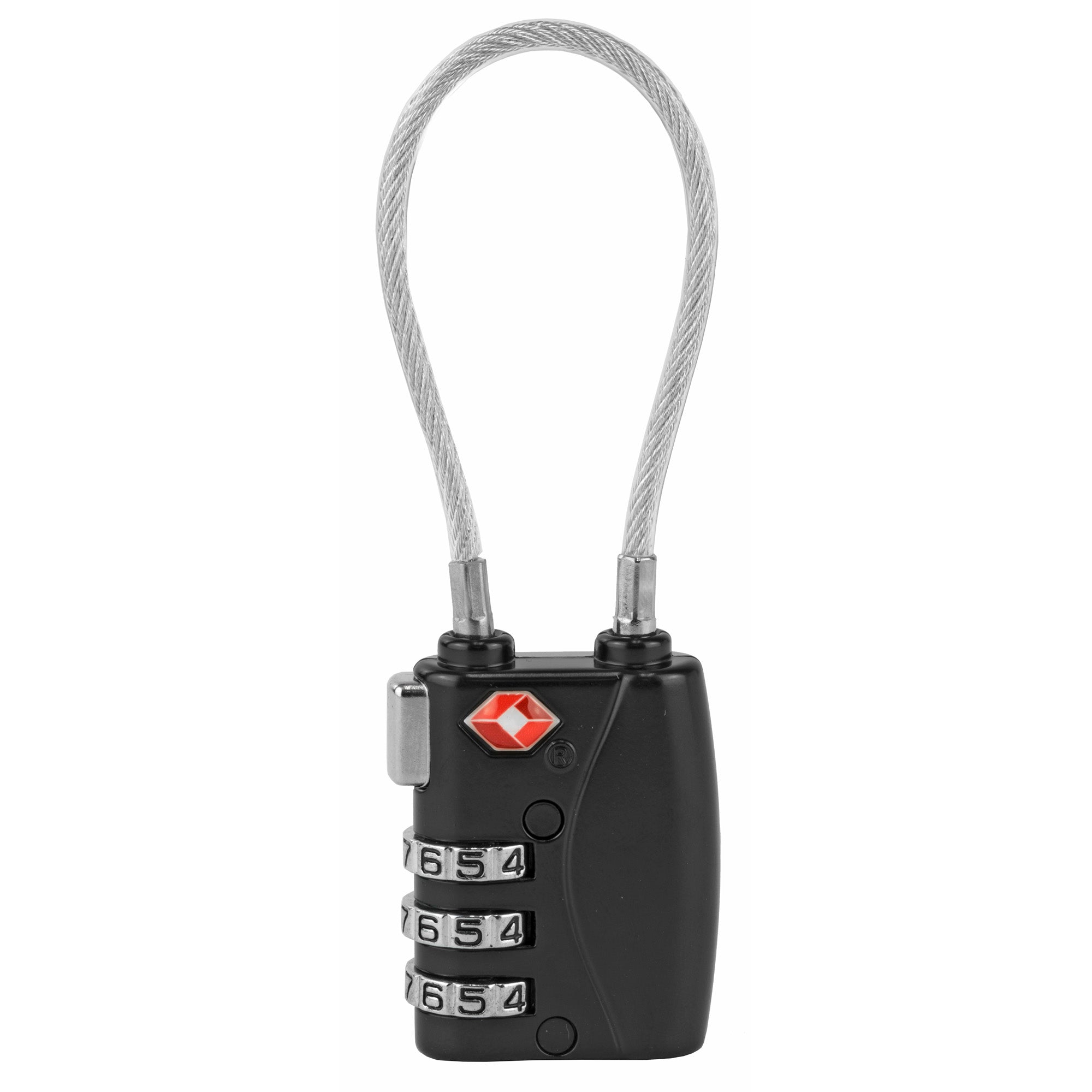 Firearm Safety Devices Corporation TSA380RCB 3-Dial Combo Cable Lock for Firearm Security