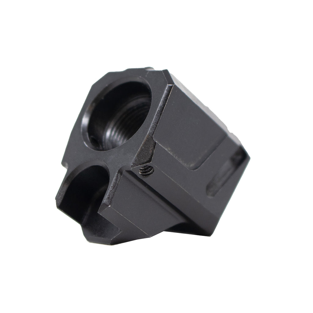Faxon Firearms EXOS-524 9mm Compensator – Black Aluminum for Improved Muzzle Control