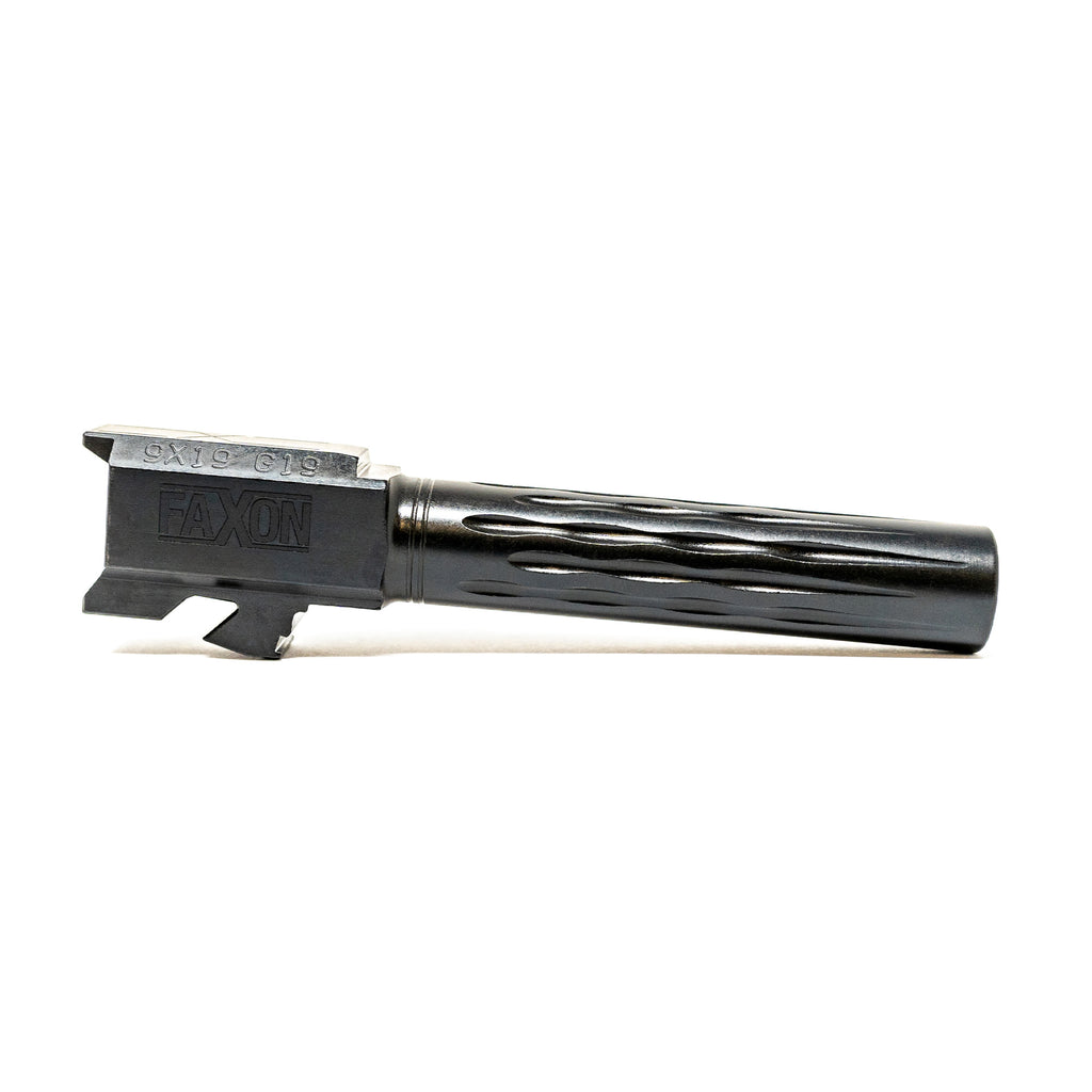 Faxon Firearms Match Series 9mm Glock 19 Barrel – Black Nitride Coated, Button-Rifled