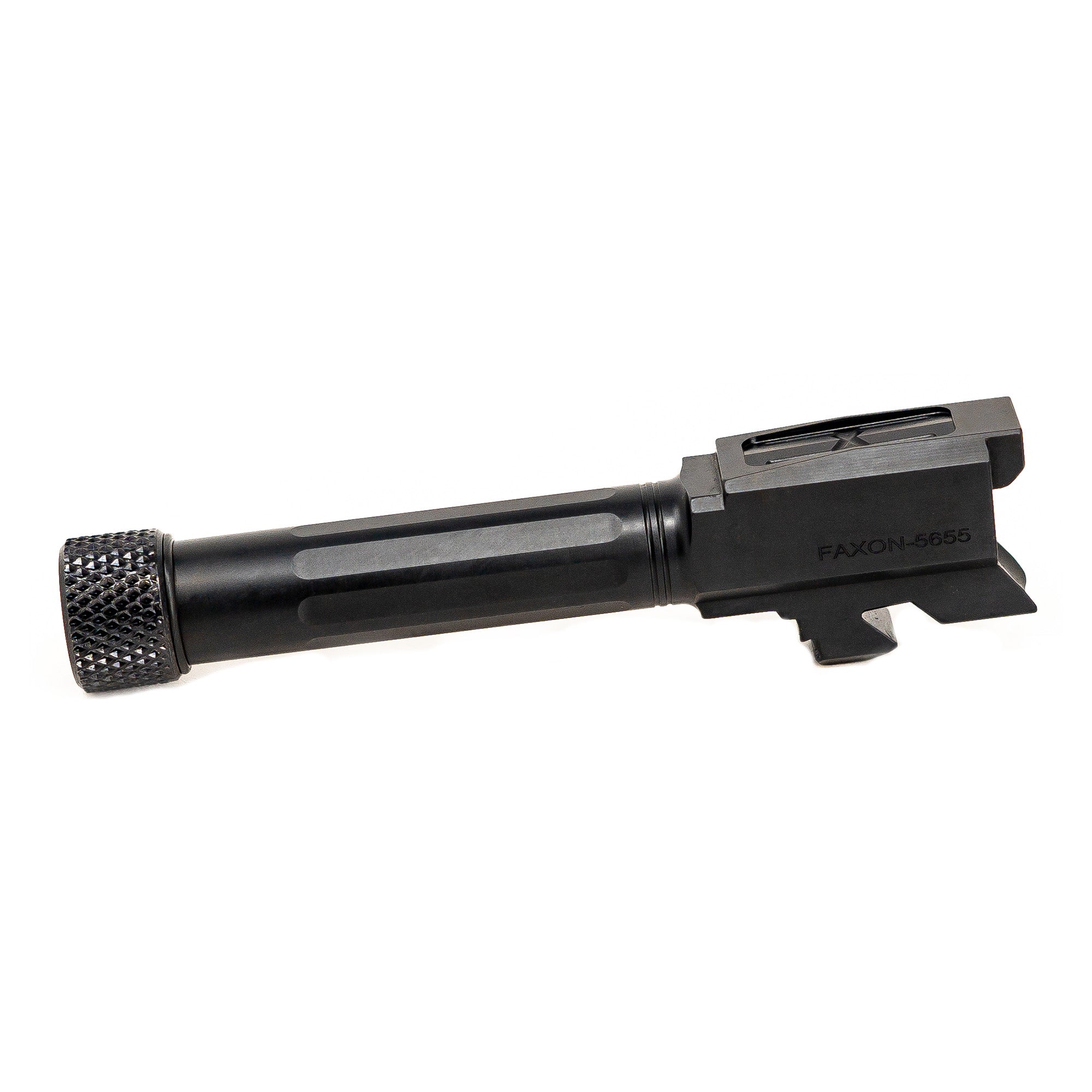 Faxon Firearms Match Series Threaded & Fluted 9mm Pistol Barrel for Glock 43, Black