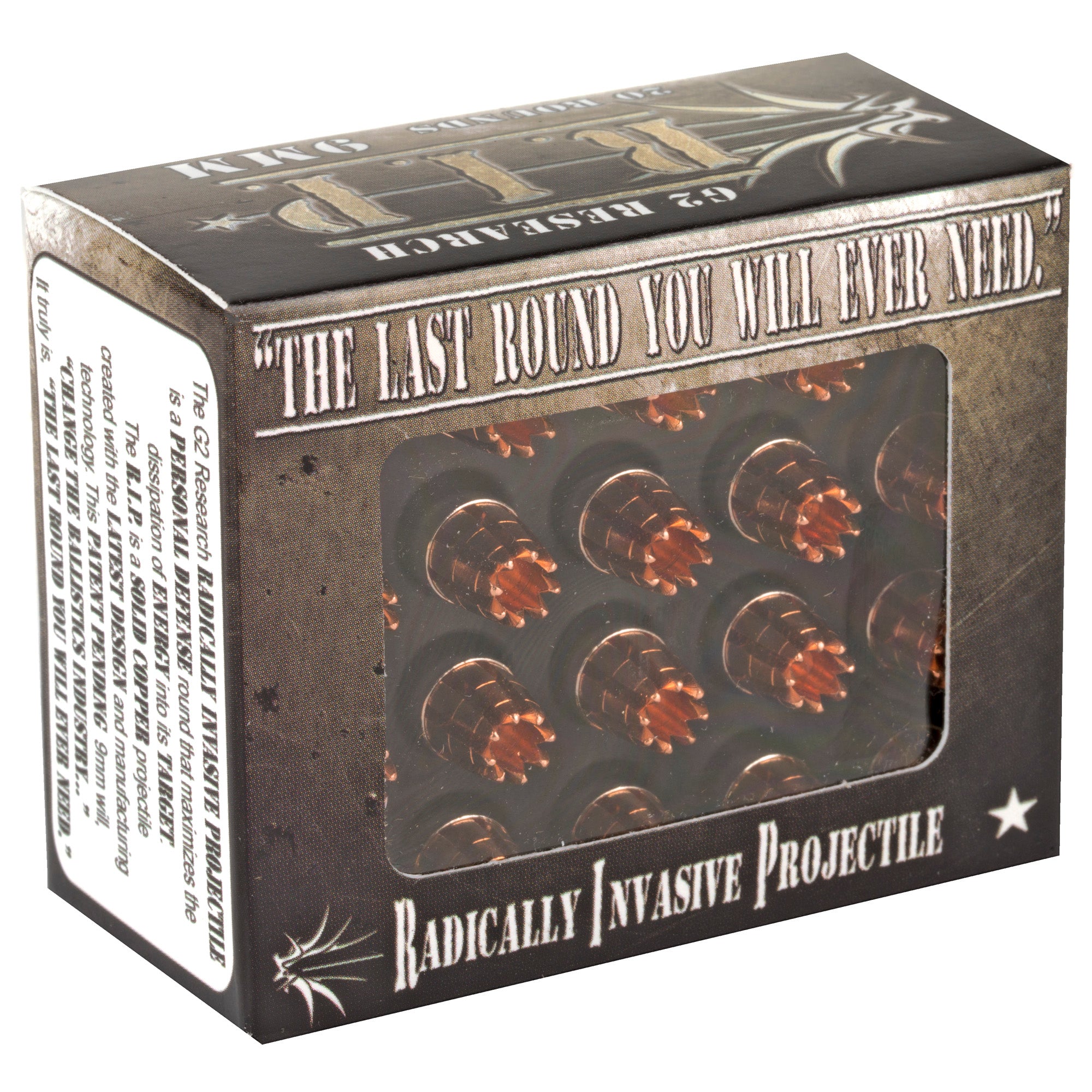 G2 Research G2R RIP 9mm 92 Grain Copper Ammunition - Last Round You Will Ever Need